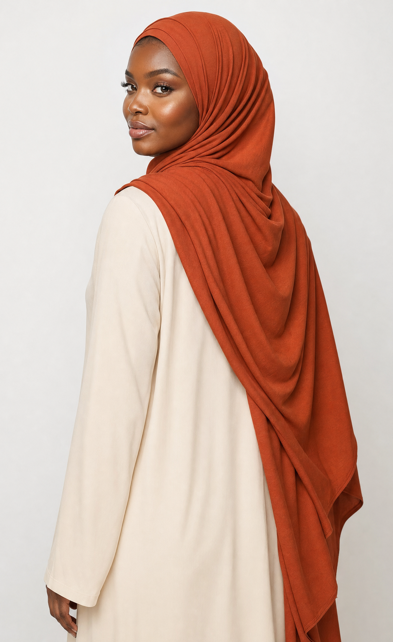 Rust Ember Premium Jersey Hijab