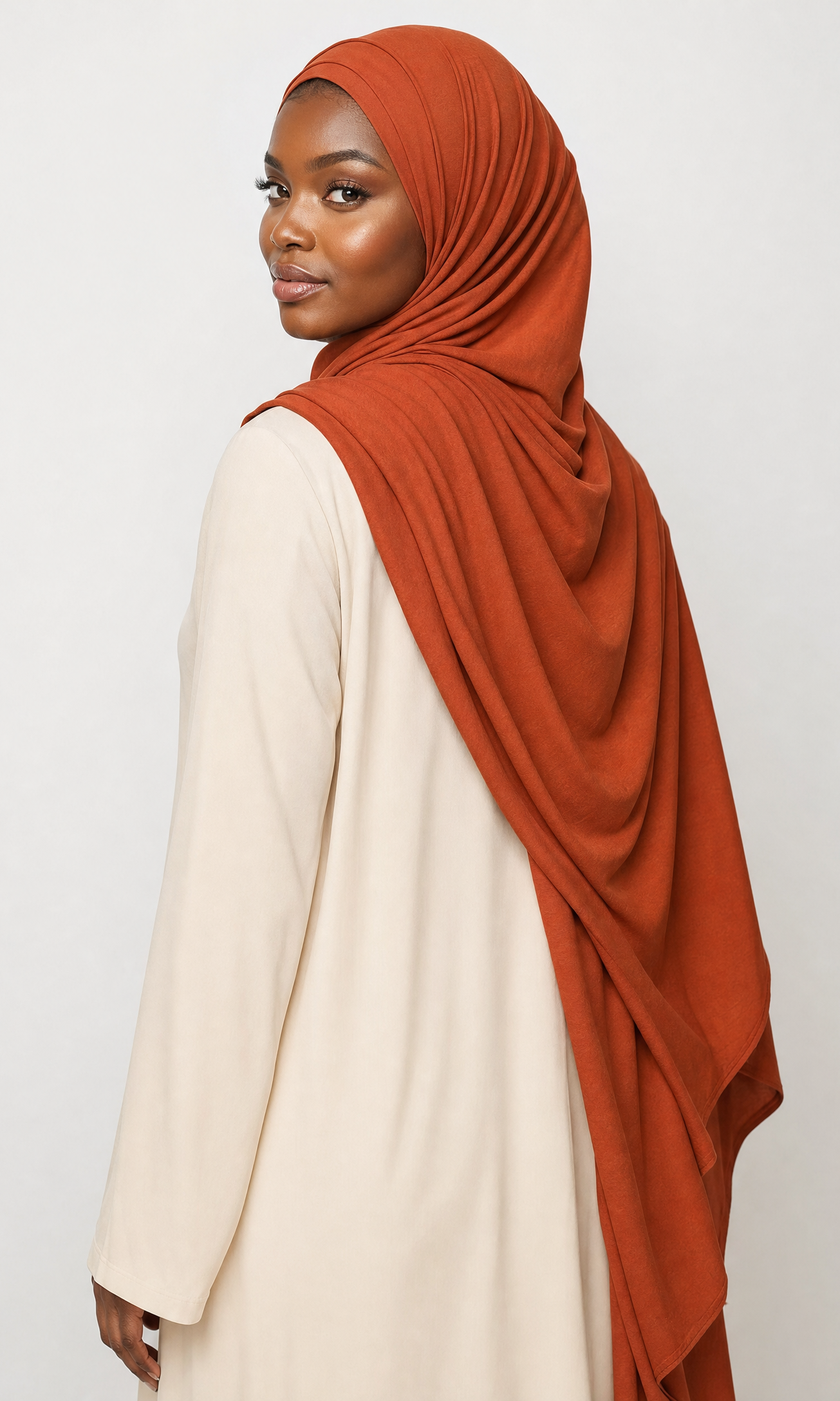 Rust Ember Premium Jersey Hijab