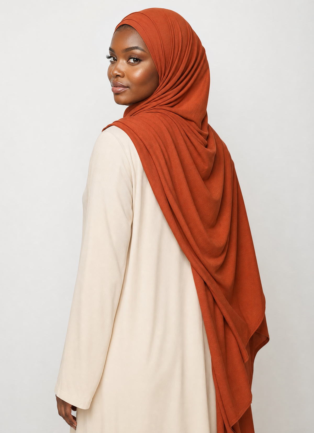 Rust Ember Premium Jersey Hijab