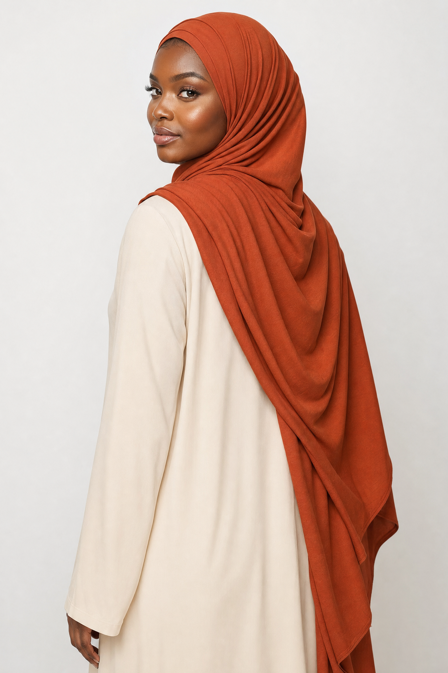 Rust Ember Premium Jersey Hijab
