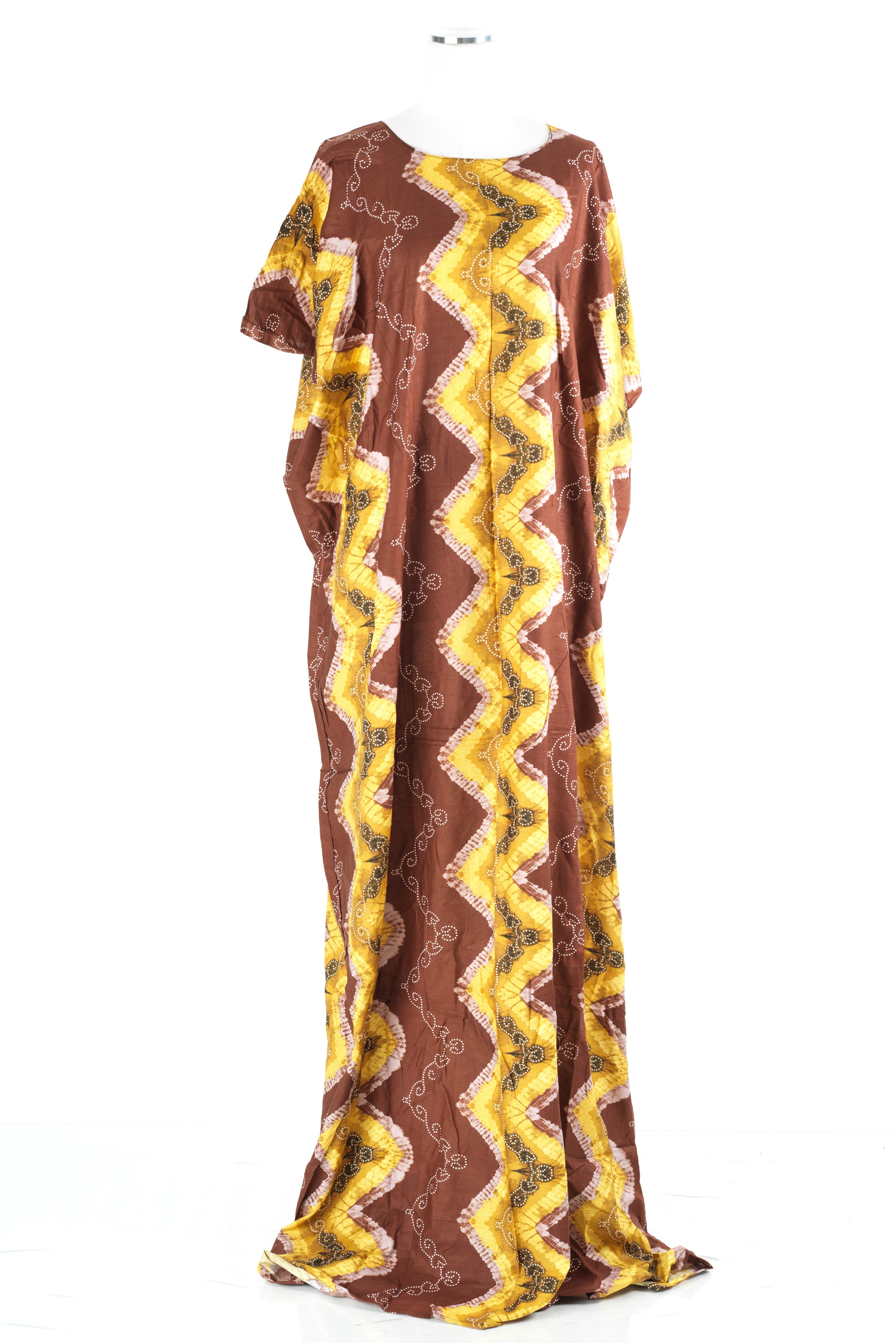 Brown Chevron print Bati Dress