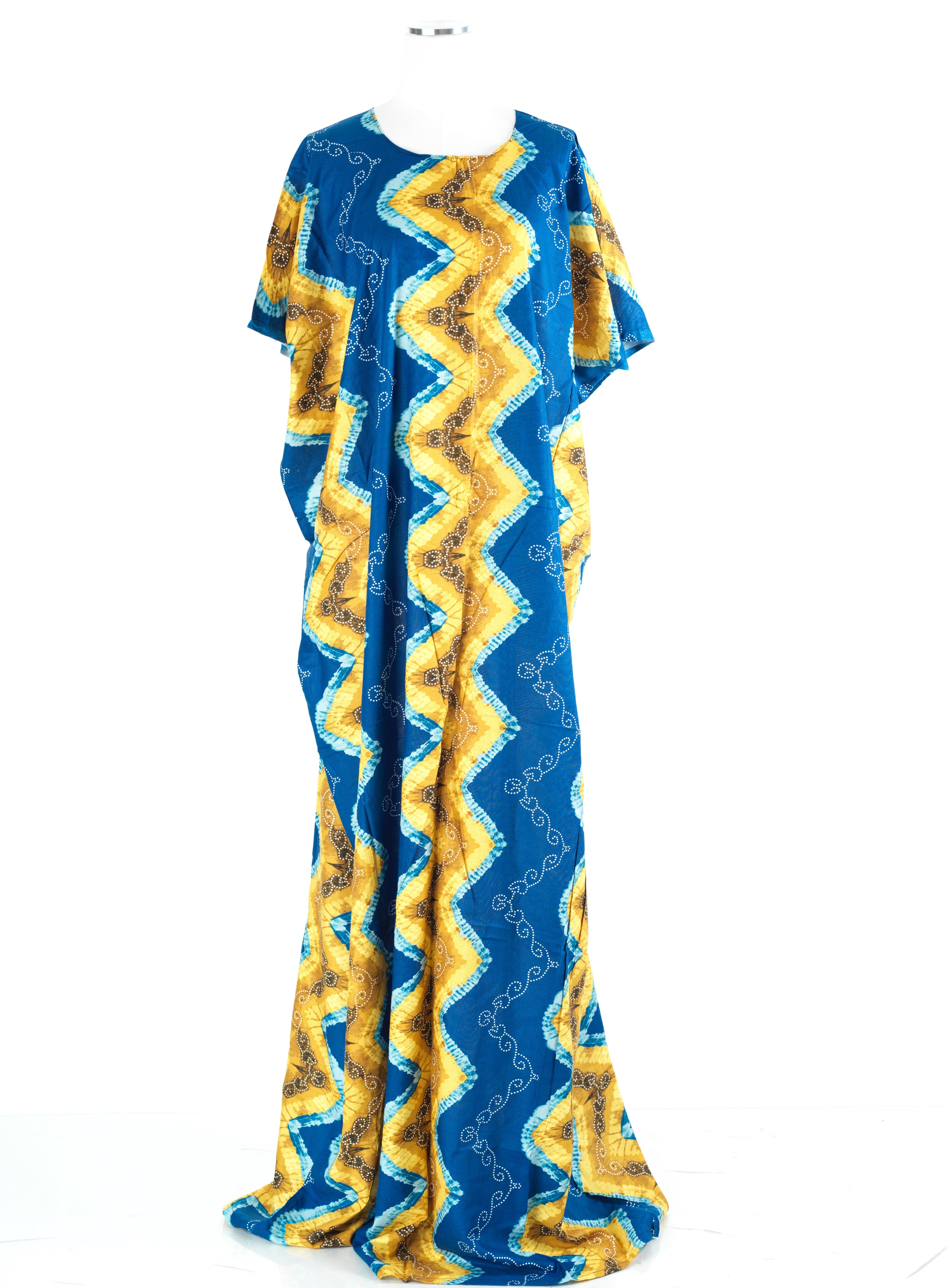Blue Chevron print Bati Dress