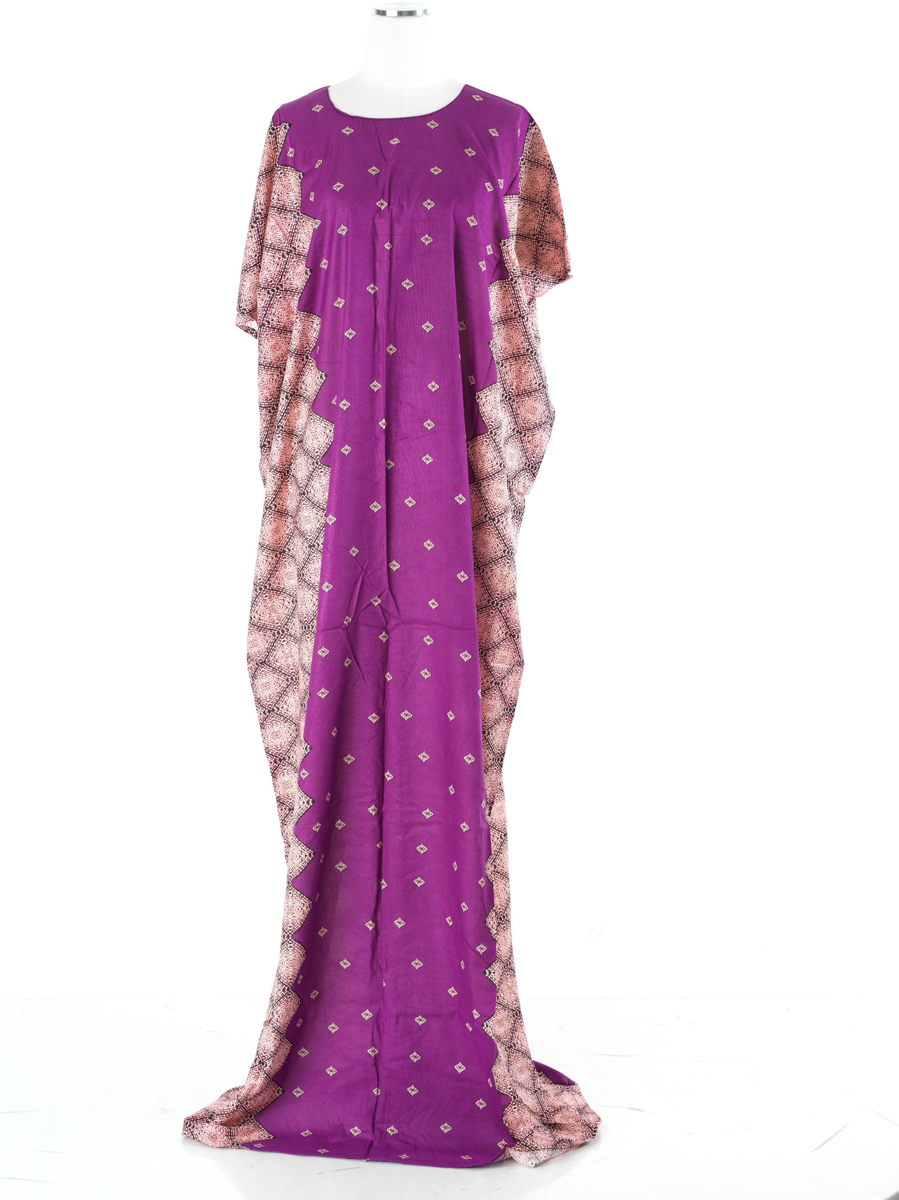 Magenta nuriyah Print Bati Dress