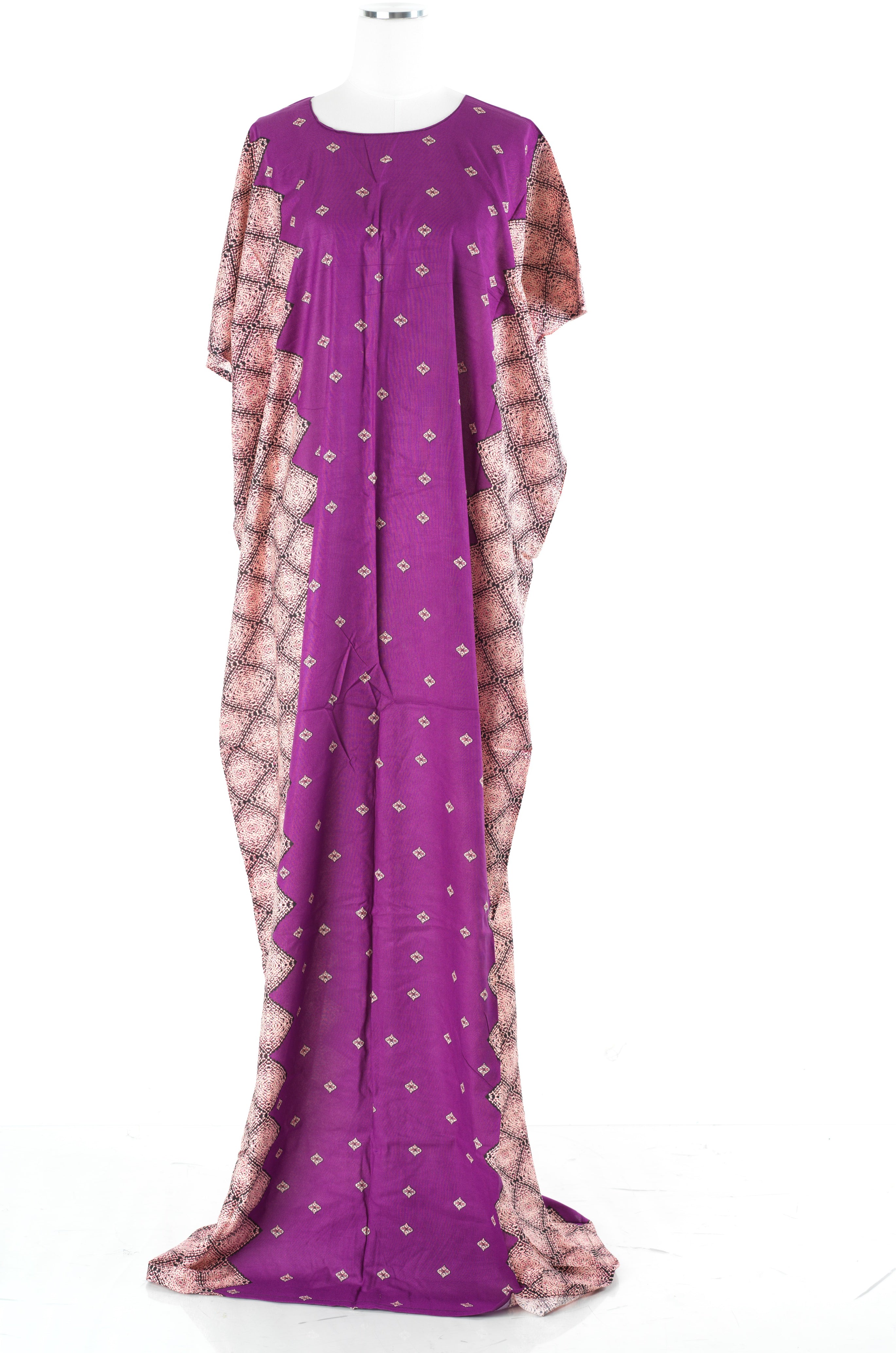 Magenta nuriyah Print Bati Dress