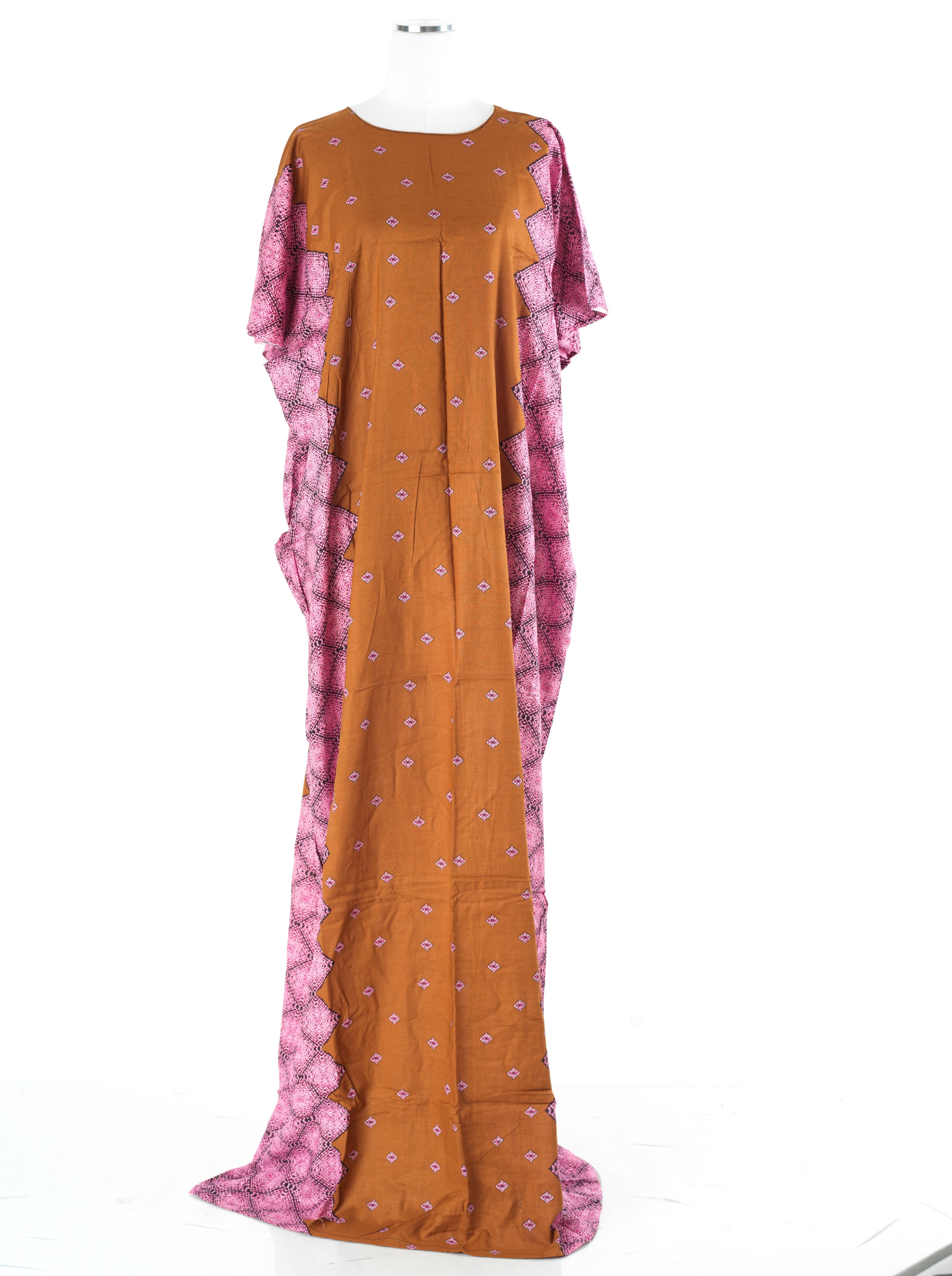 Brown nuriyah Print Bati Dress