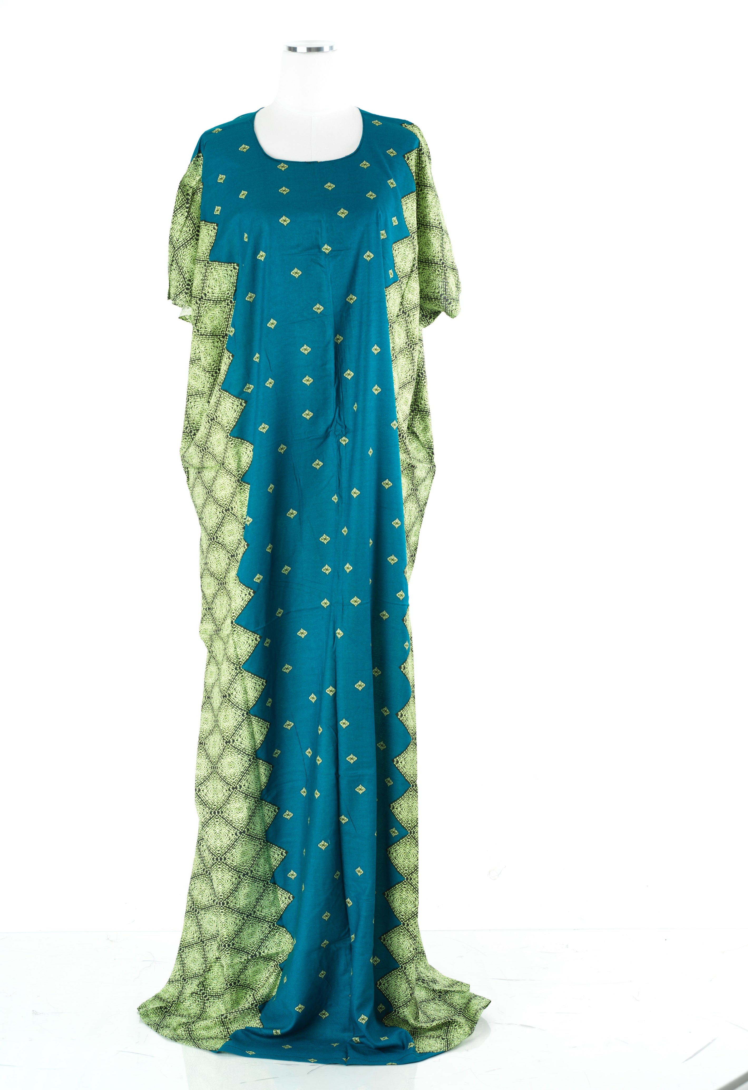 Teal nuriyah Print Bati Dress