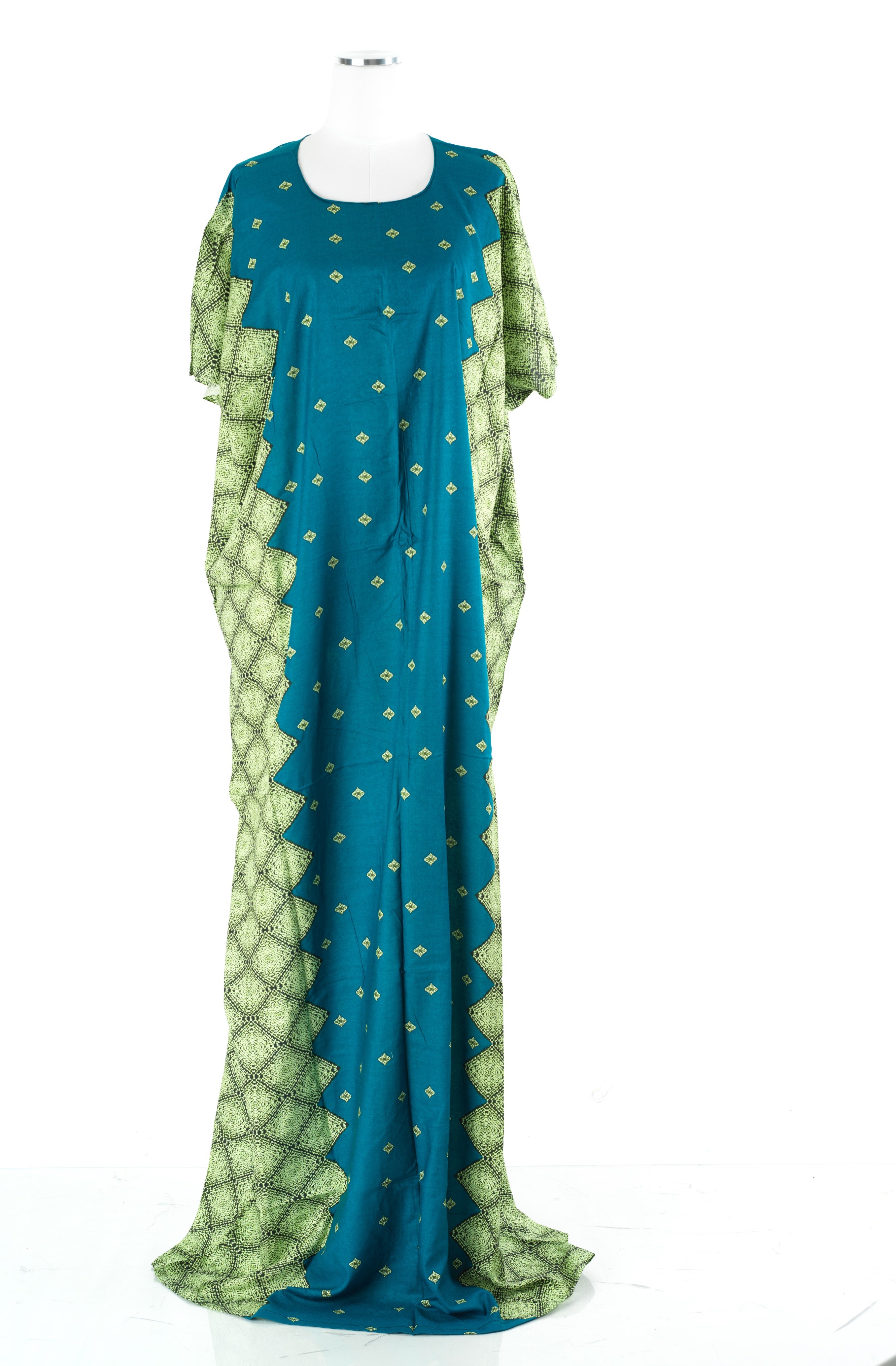 Teal nuriyah Print Bati Dress