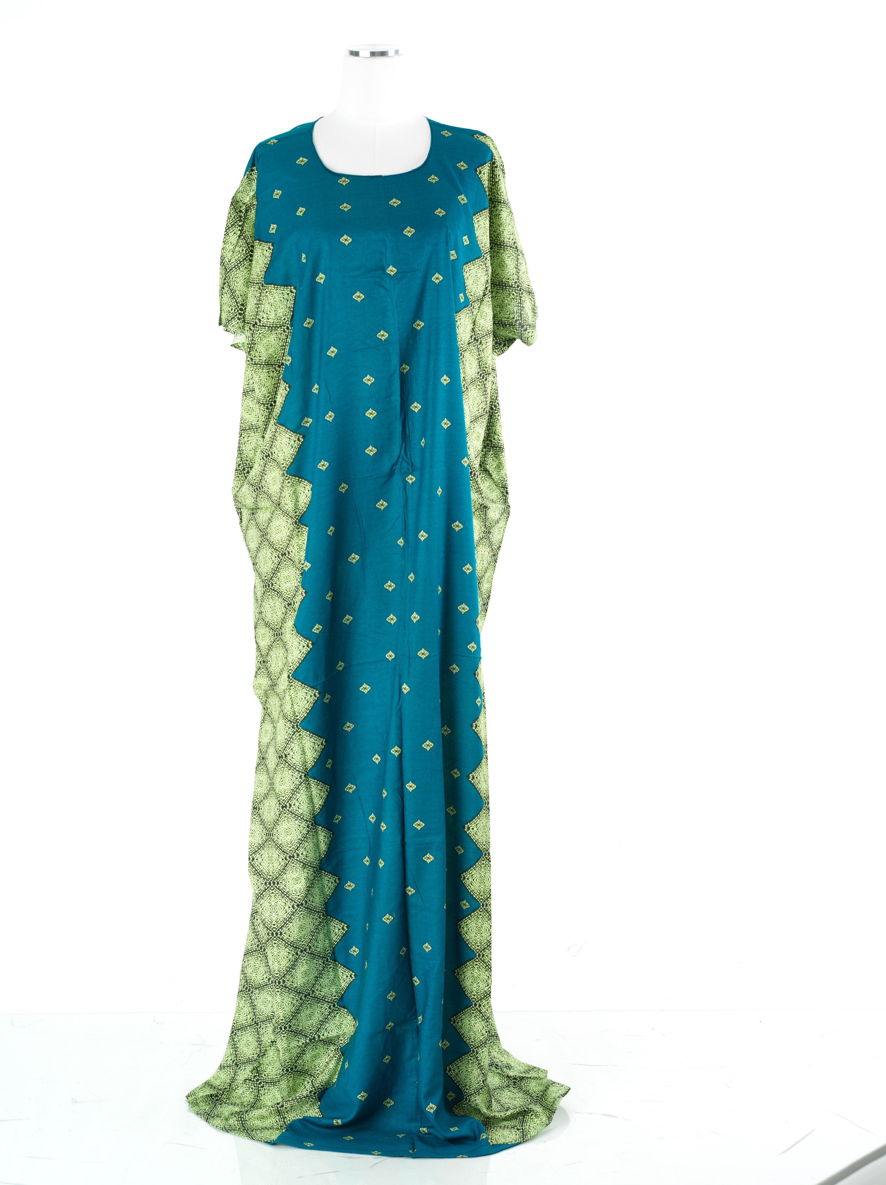 Teal nuriyah Print Bati Dress