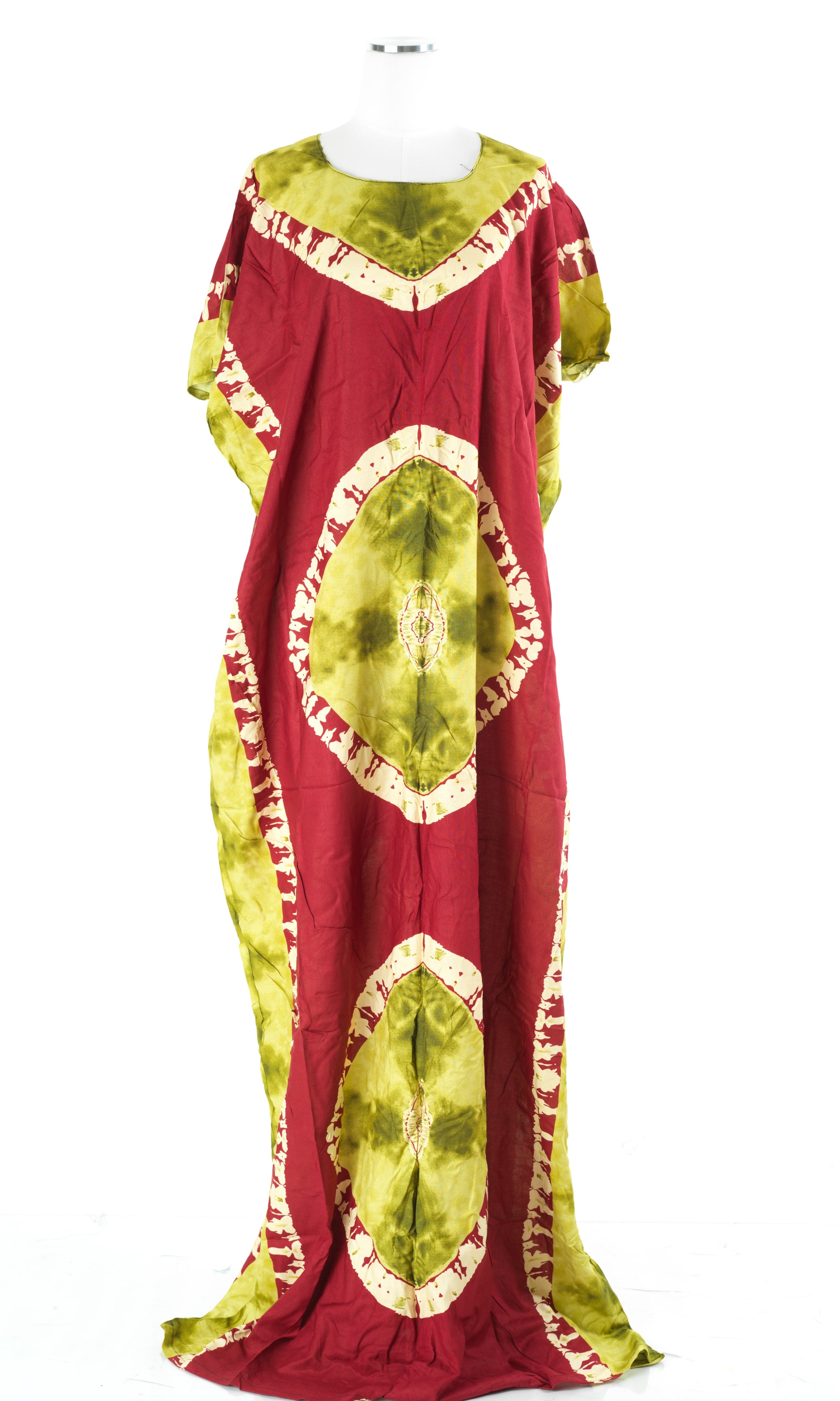 red/olive African Queen Bati Dress