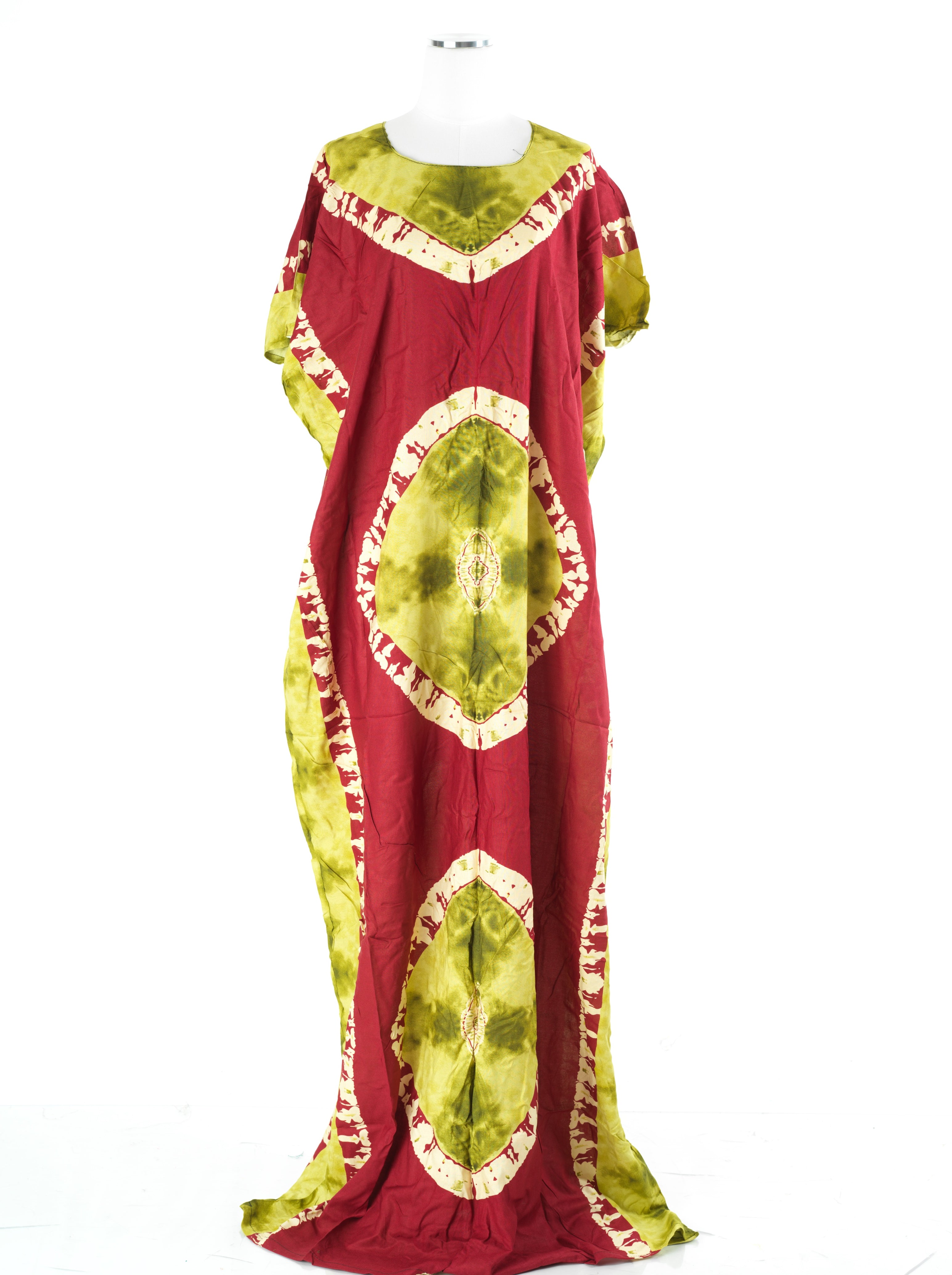 red/olive African Queen Bati Dress