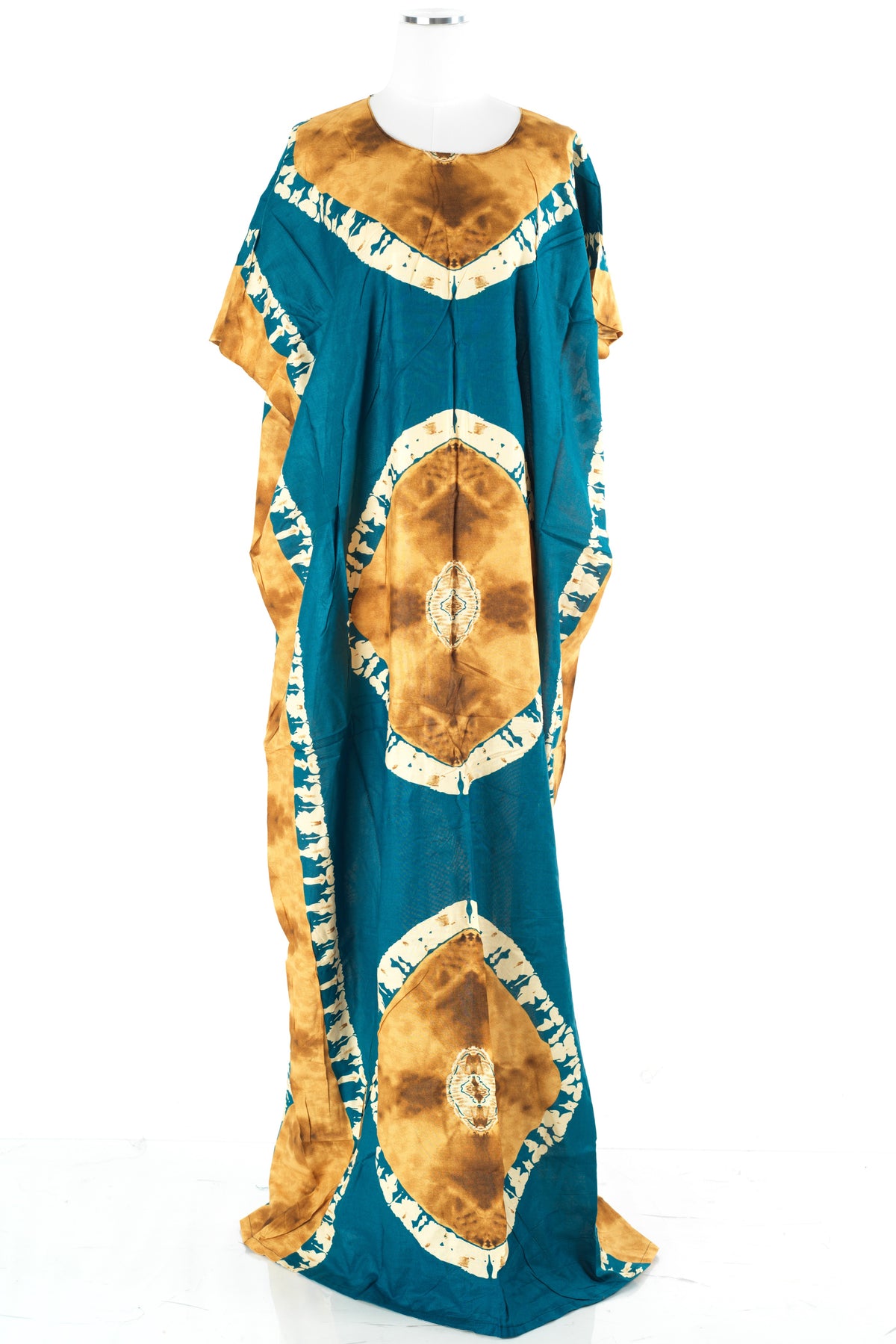 Teal /Tan African Queen Bati Dress