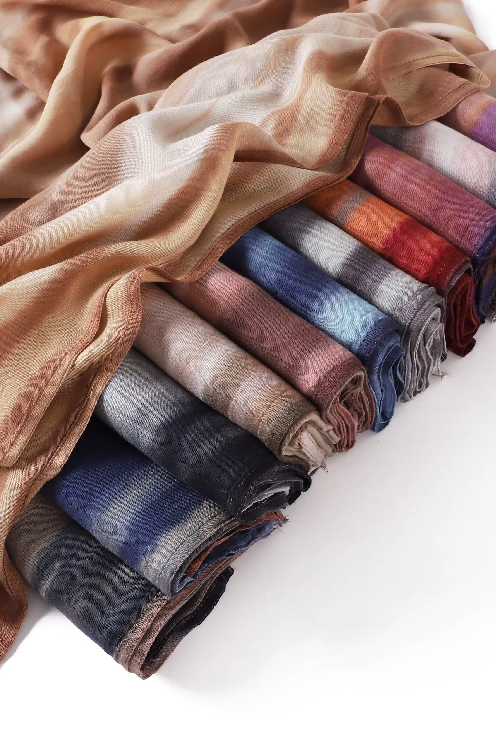 Blue Sunset tie-dye Modal print Hijab  — modest hijab | Kabayare Fashion