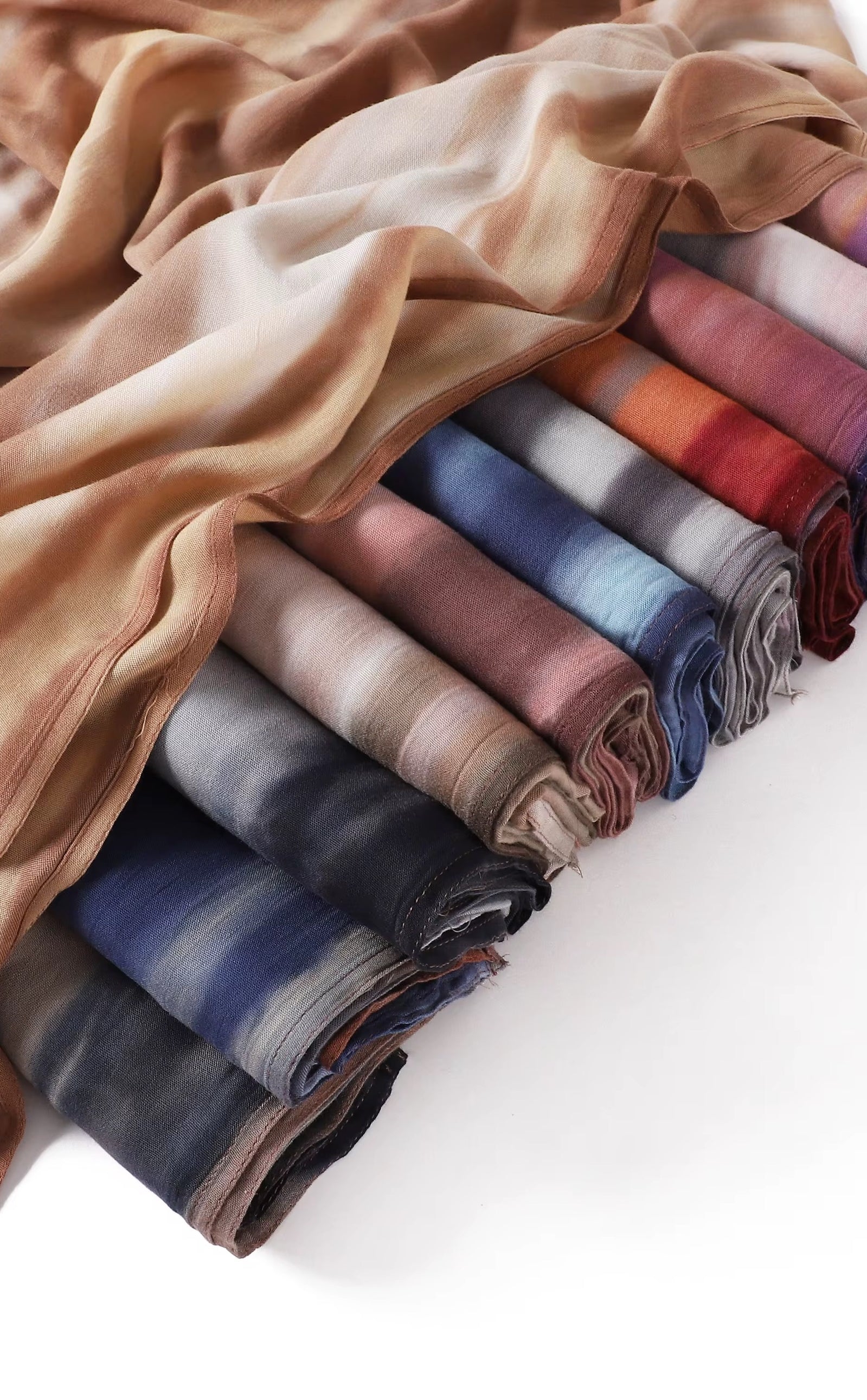Blue Sunset tie-dye Modal print Hijab  — modest hijab | Kabayare Fashion