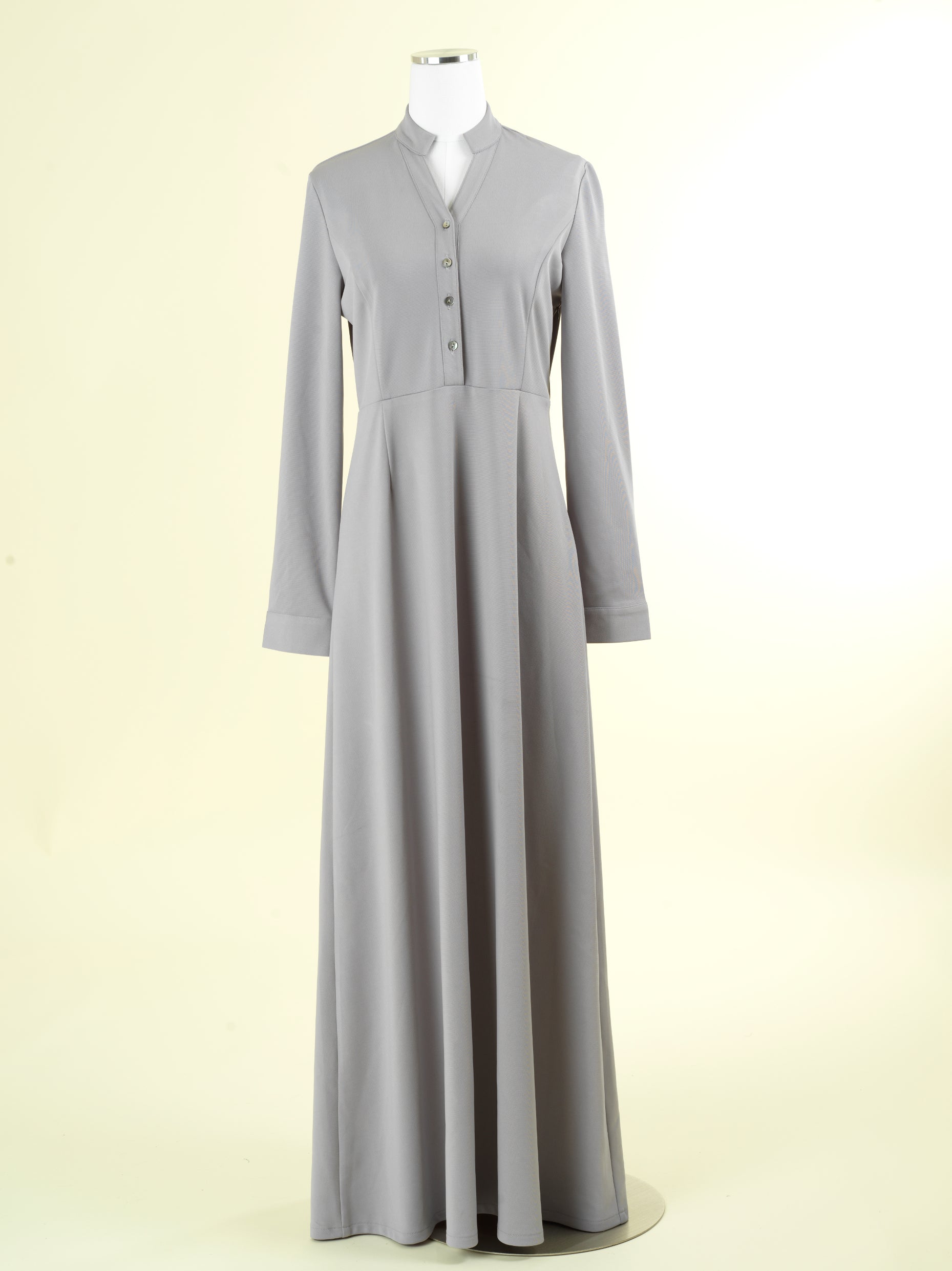 light gray ponti di roma modest maxi dress