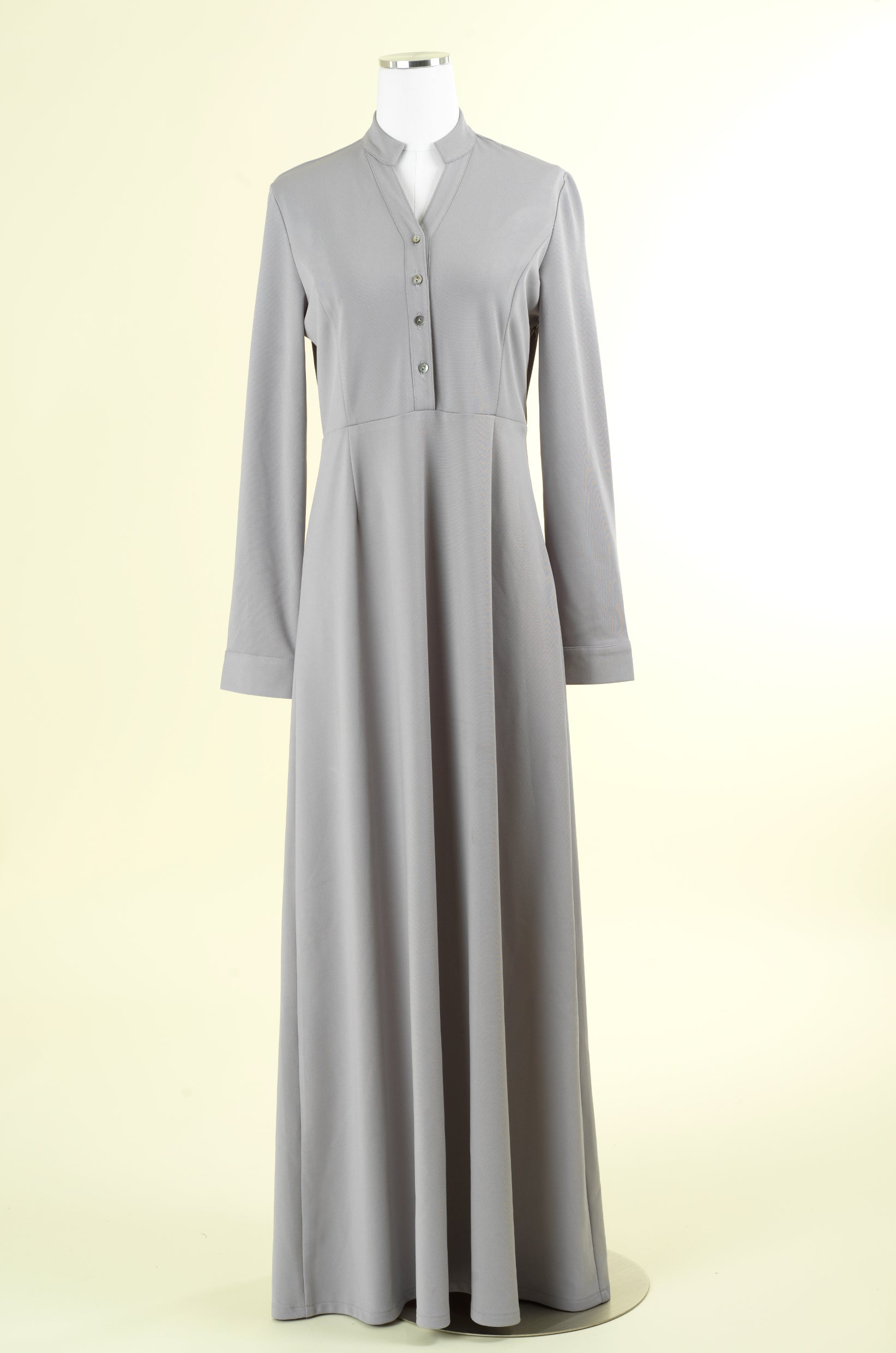 light gray ponti di roma modest maxi dress