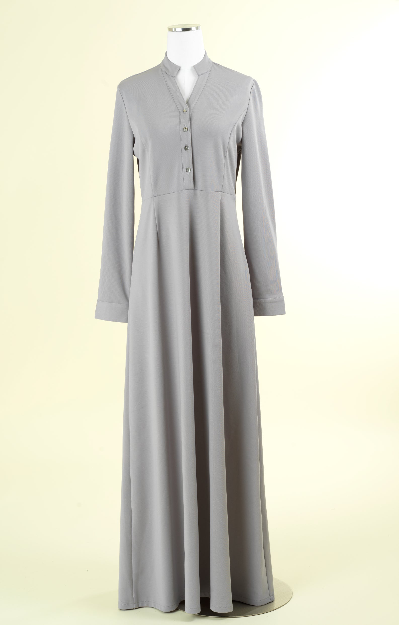 light gray ponti di roma modest maxi dress