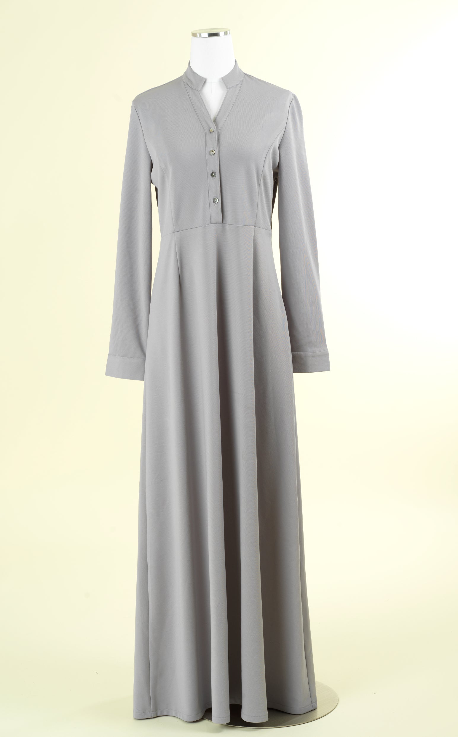 light gray ponti di roma modest maxi dress