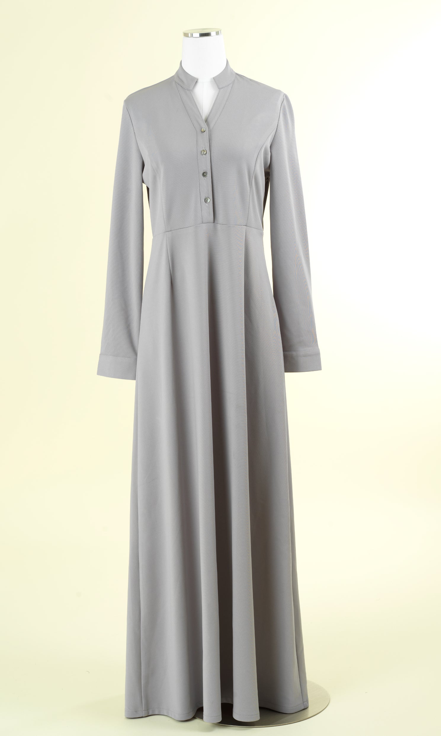 light gray ponti di roma modest maxi dress
