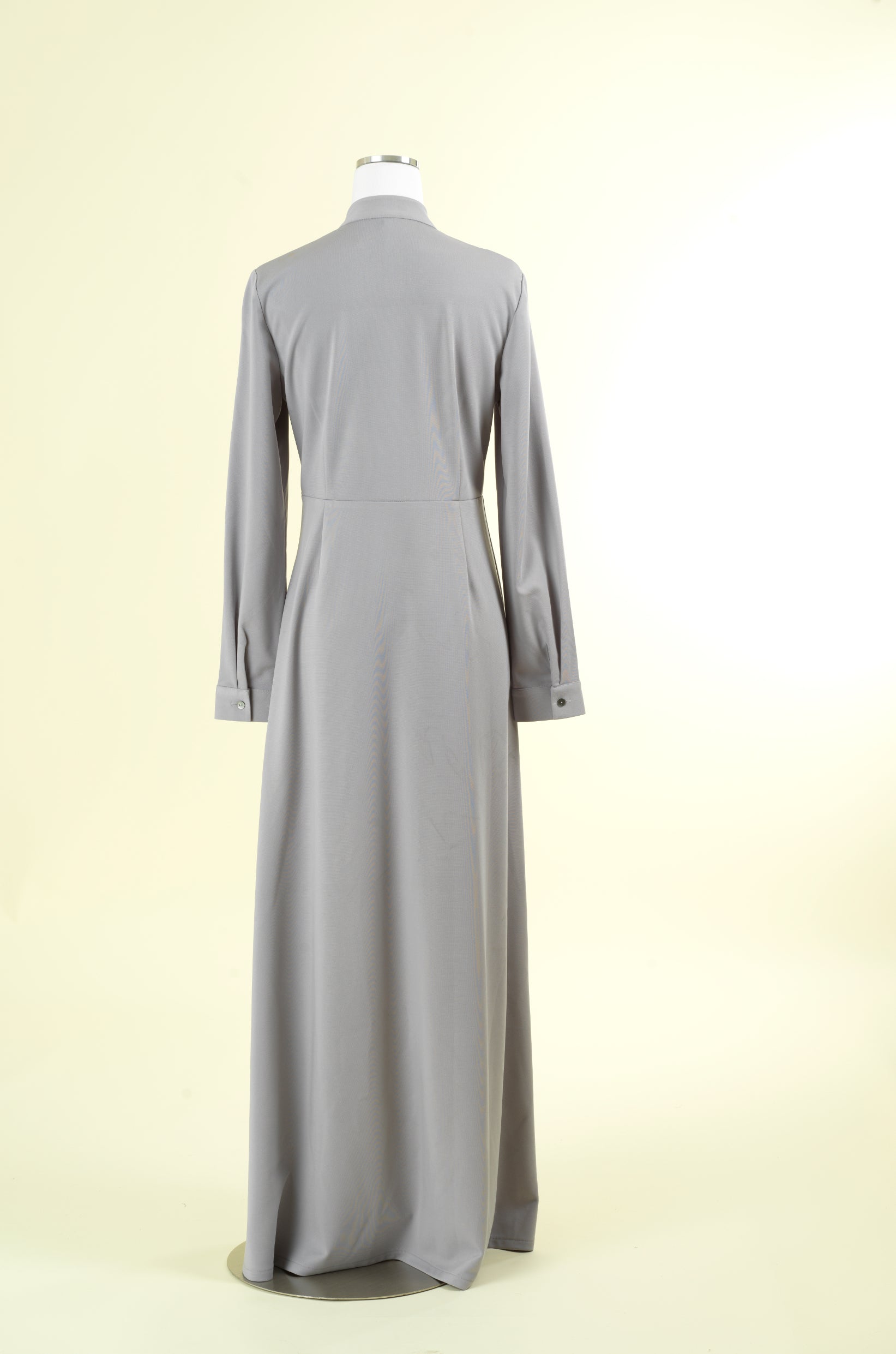 light gray ponti di roma modest maxi dress — view 2