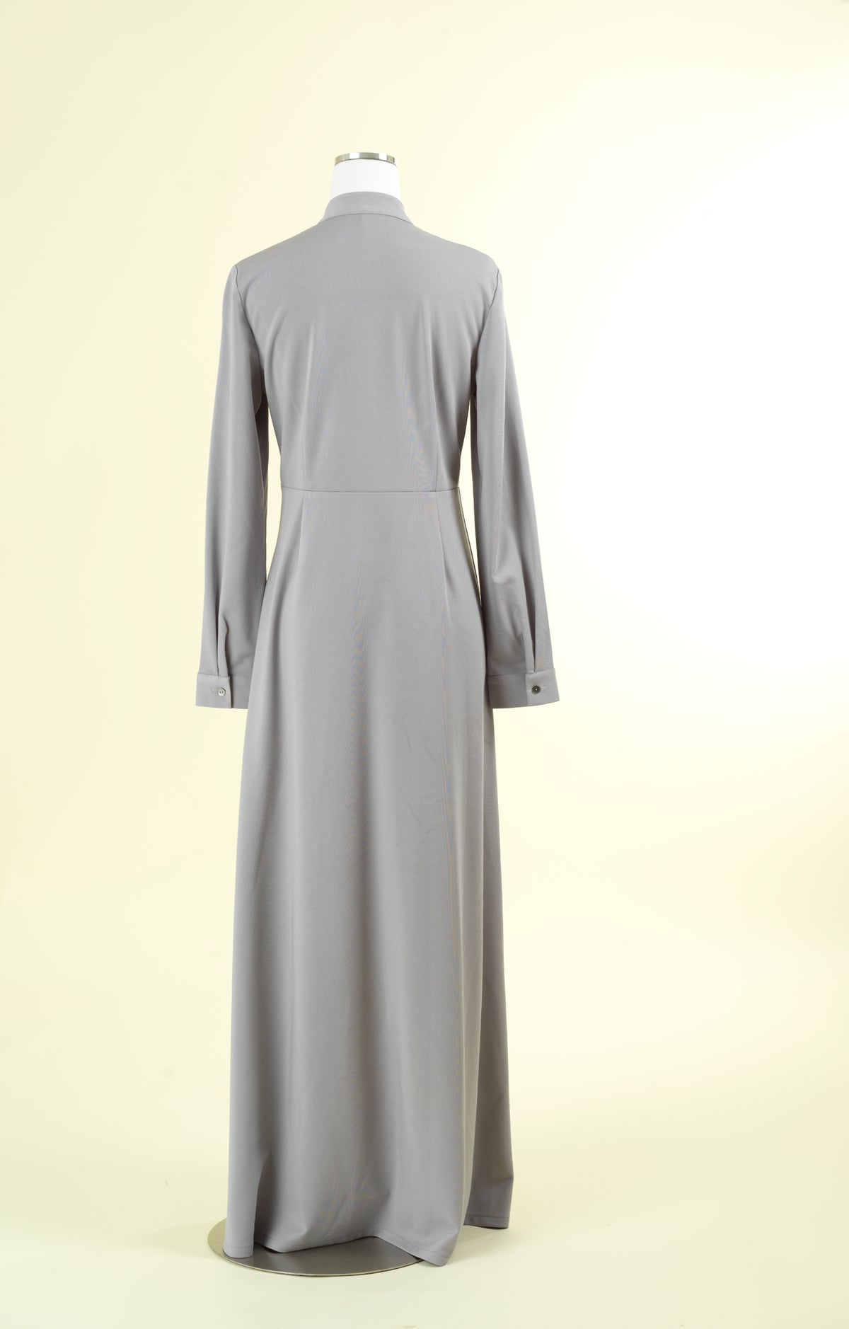 light gray ponti di roma modest maxi dress — view 2