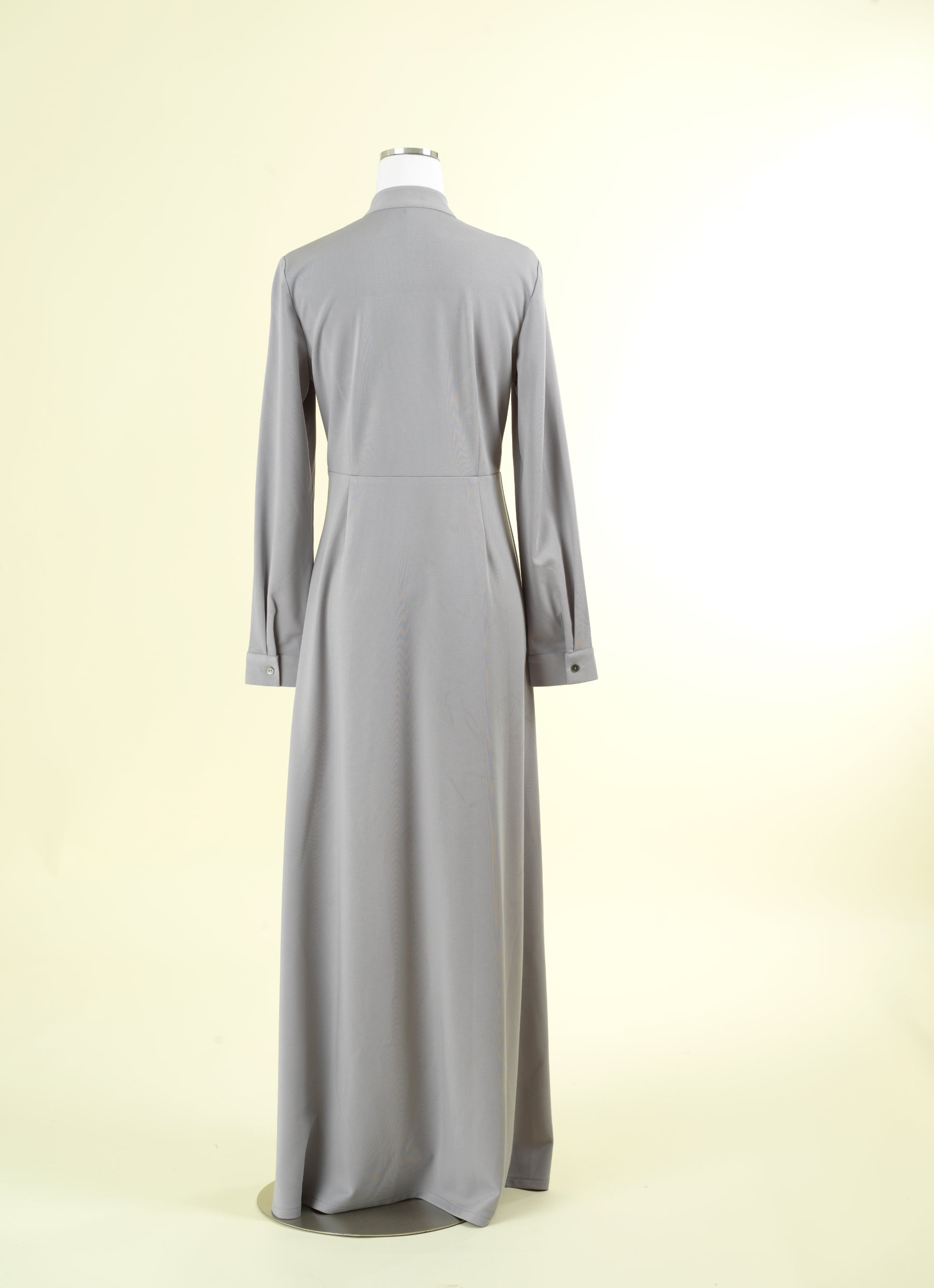 light gray ponti di roma modest maxi dress — view 2