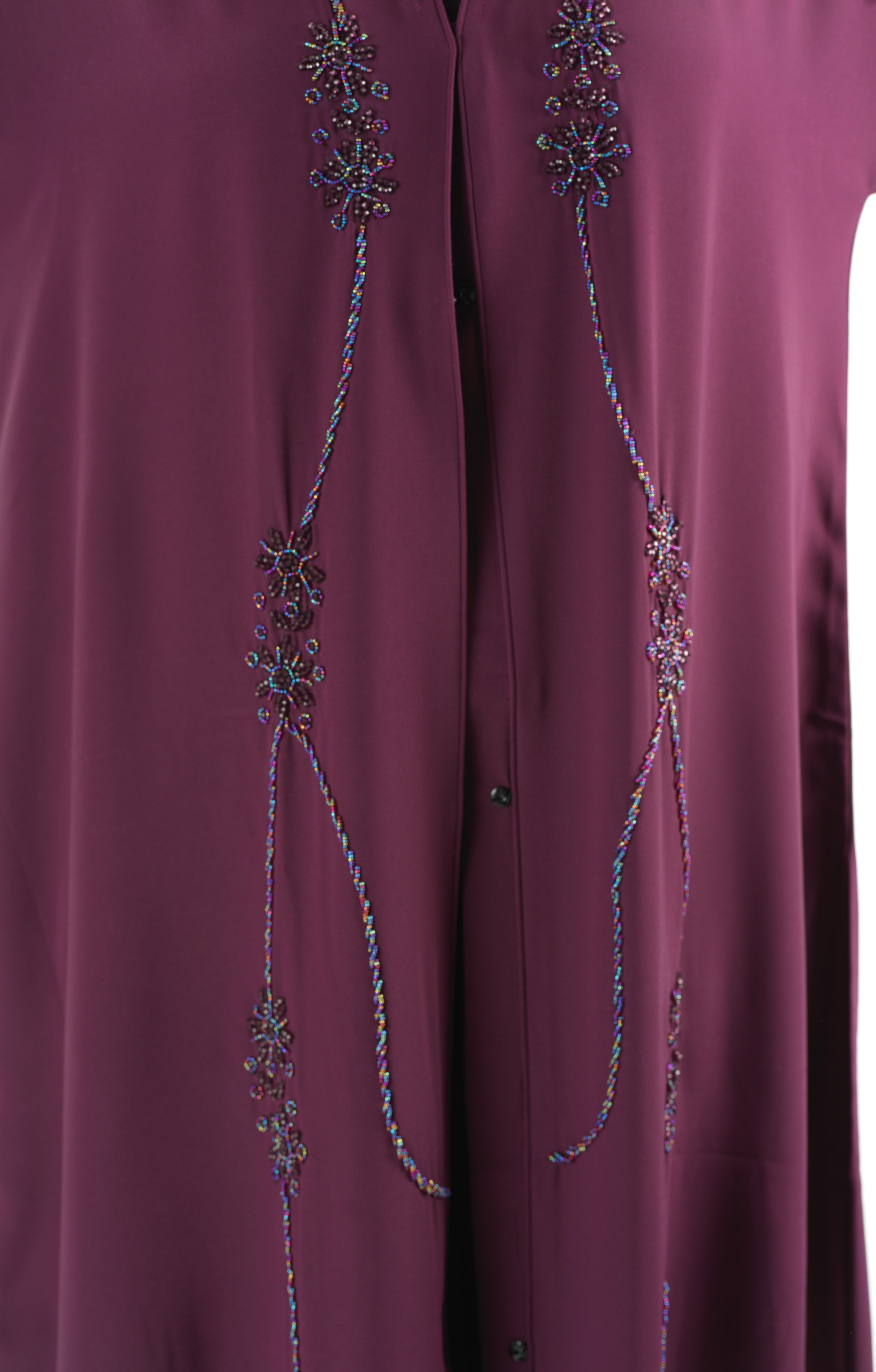Eggplant anisa Dubai abaya set — modest abaya | Kabayare Fashion