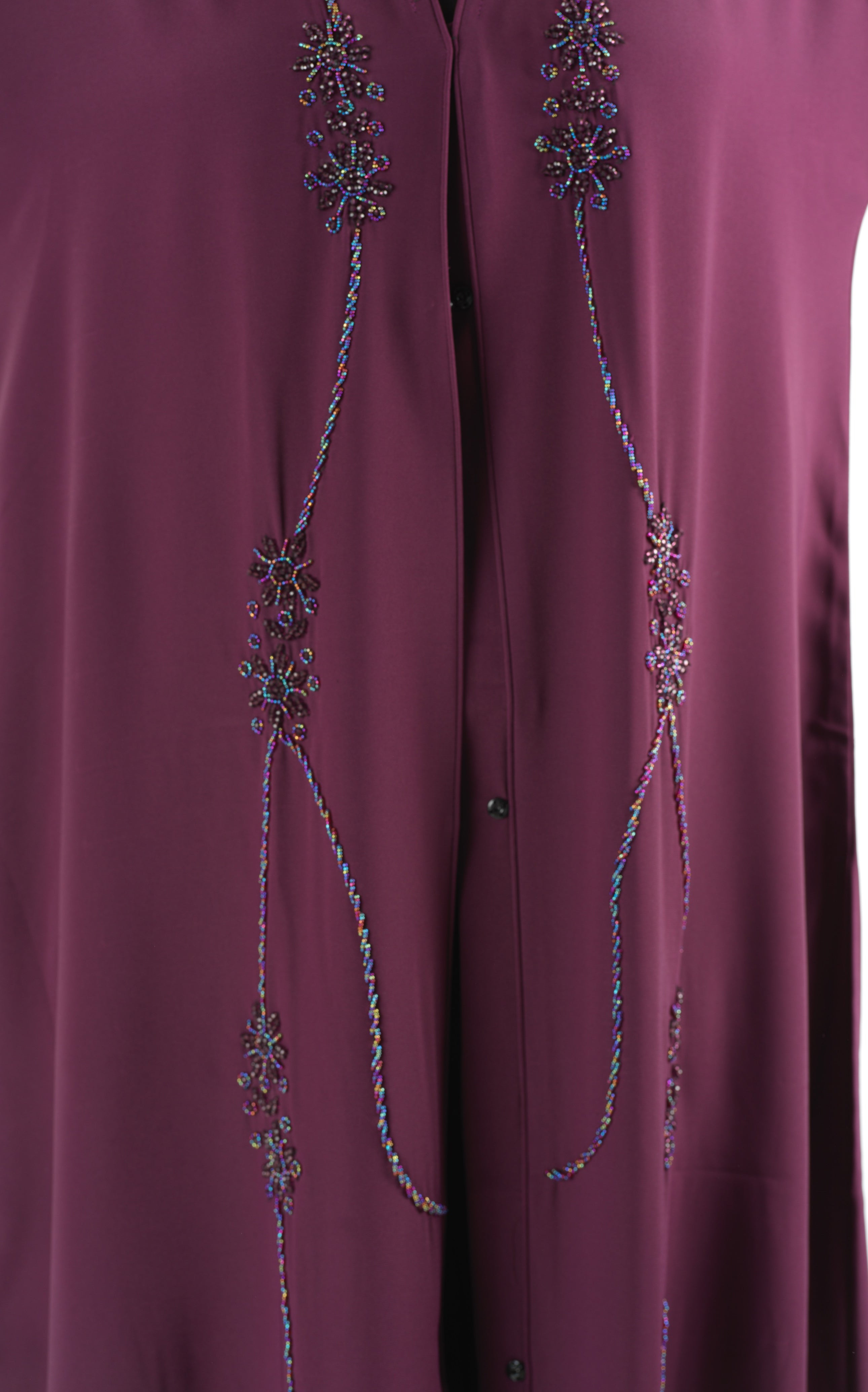 Eggplant anisa Dubai abaya set — modest abaya | Kabayare Fashion