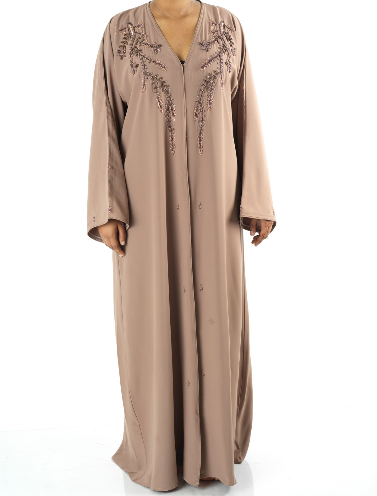 Blush jamila Dubai abaya set — modest abaya | Kabayare Fashion