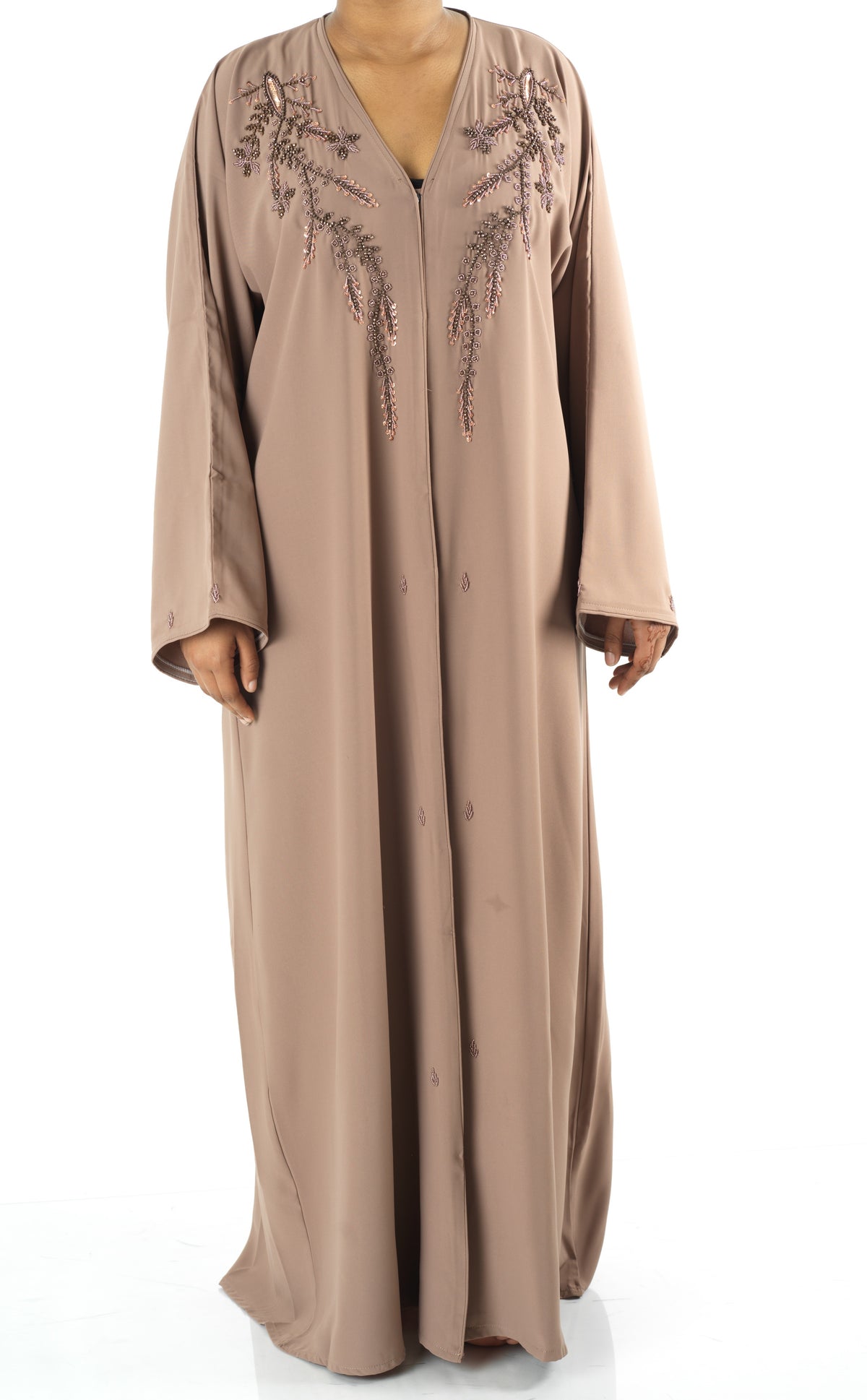 Blush jamila Dubai abaya set — modest abaya | Kabayare Fashion