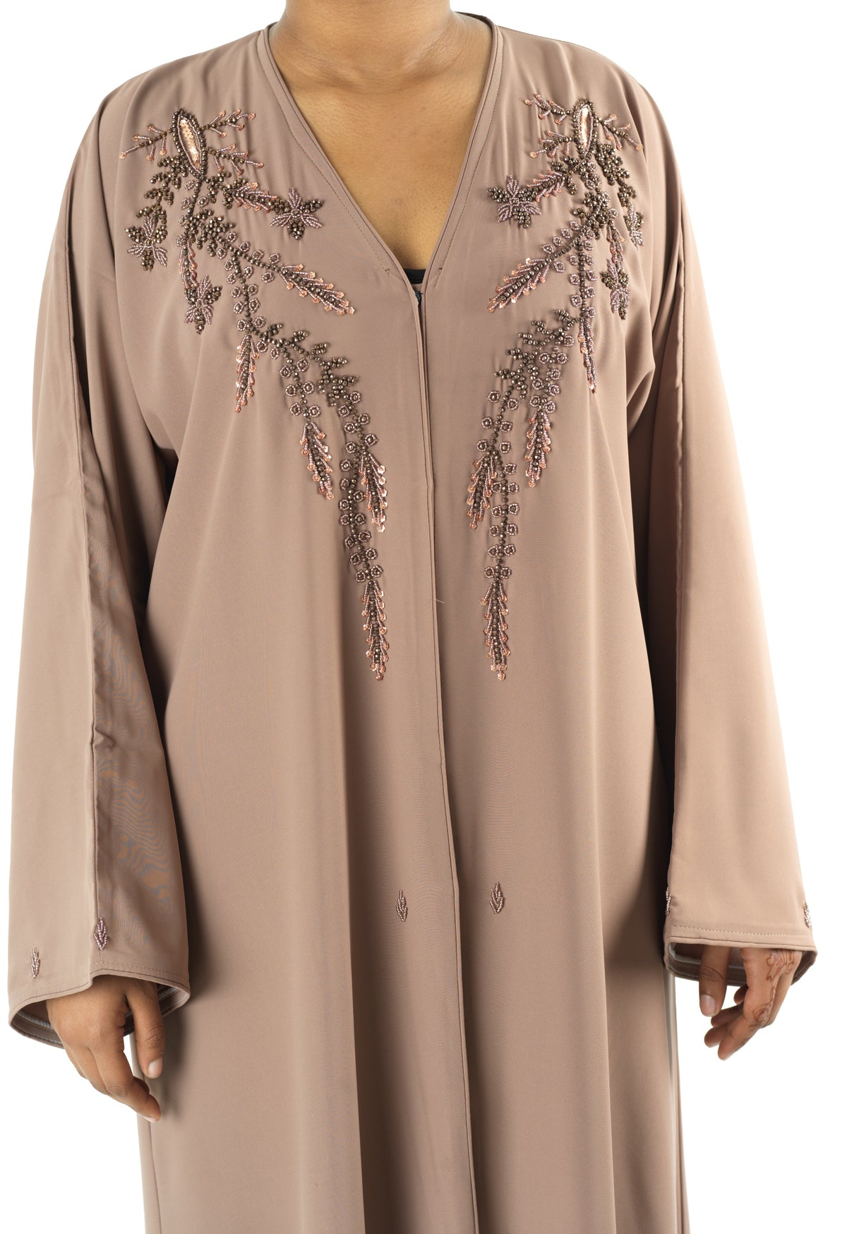 Blush jamila Dubai abaya set — modest abaya | Kabayare Fashion