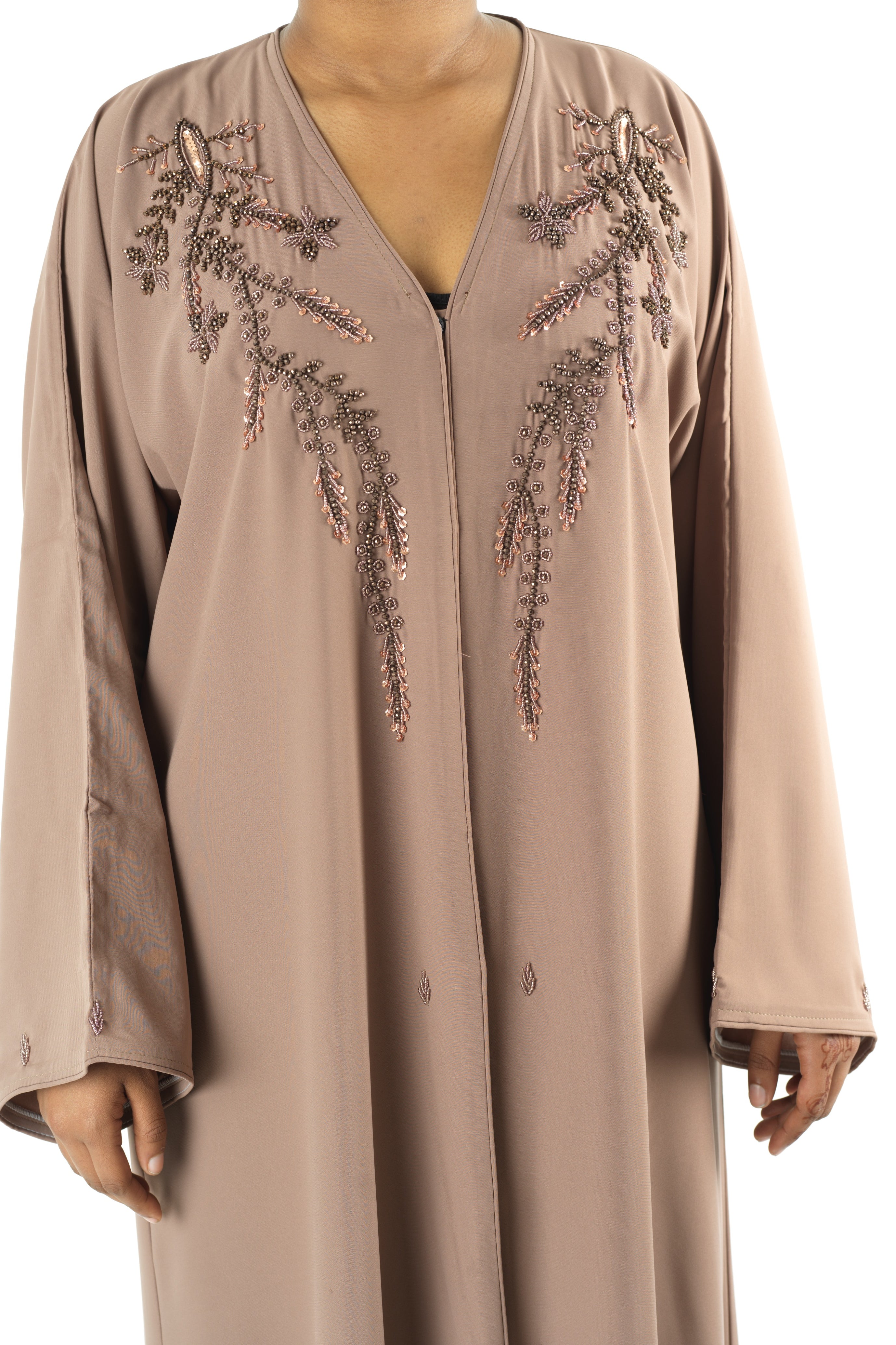 Blush jamila Dubai abaya set — modest abaya | Kabayare Fashion