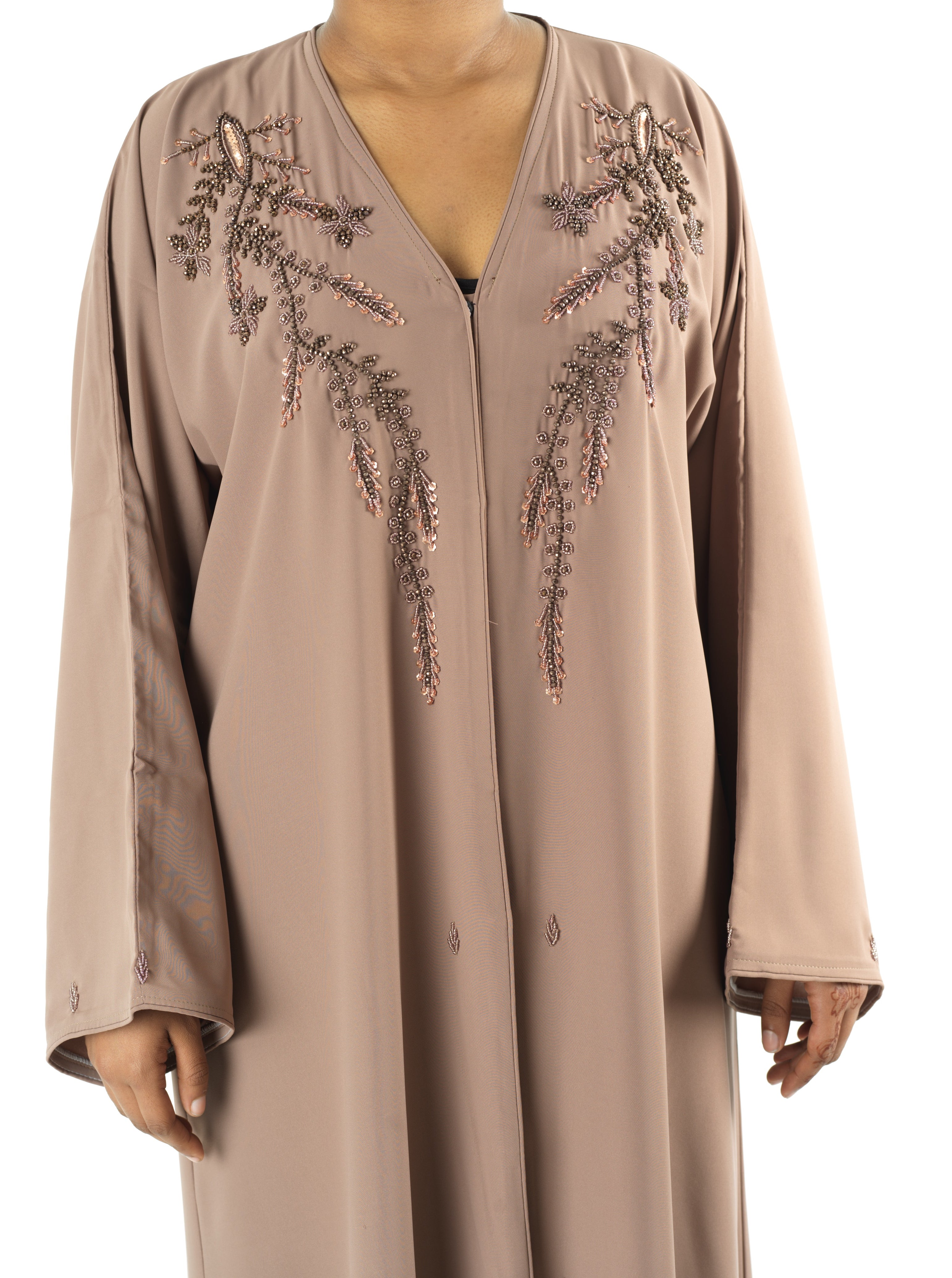 Blush jamila Dubai abaya set — modest abaya | Kabayare Fashion