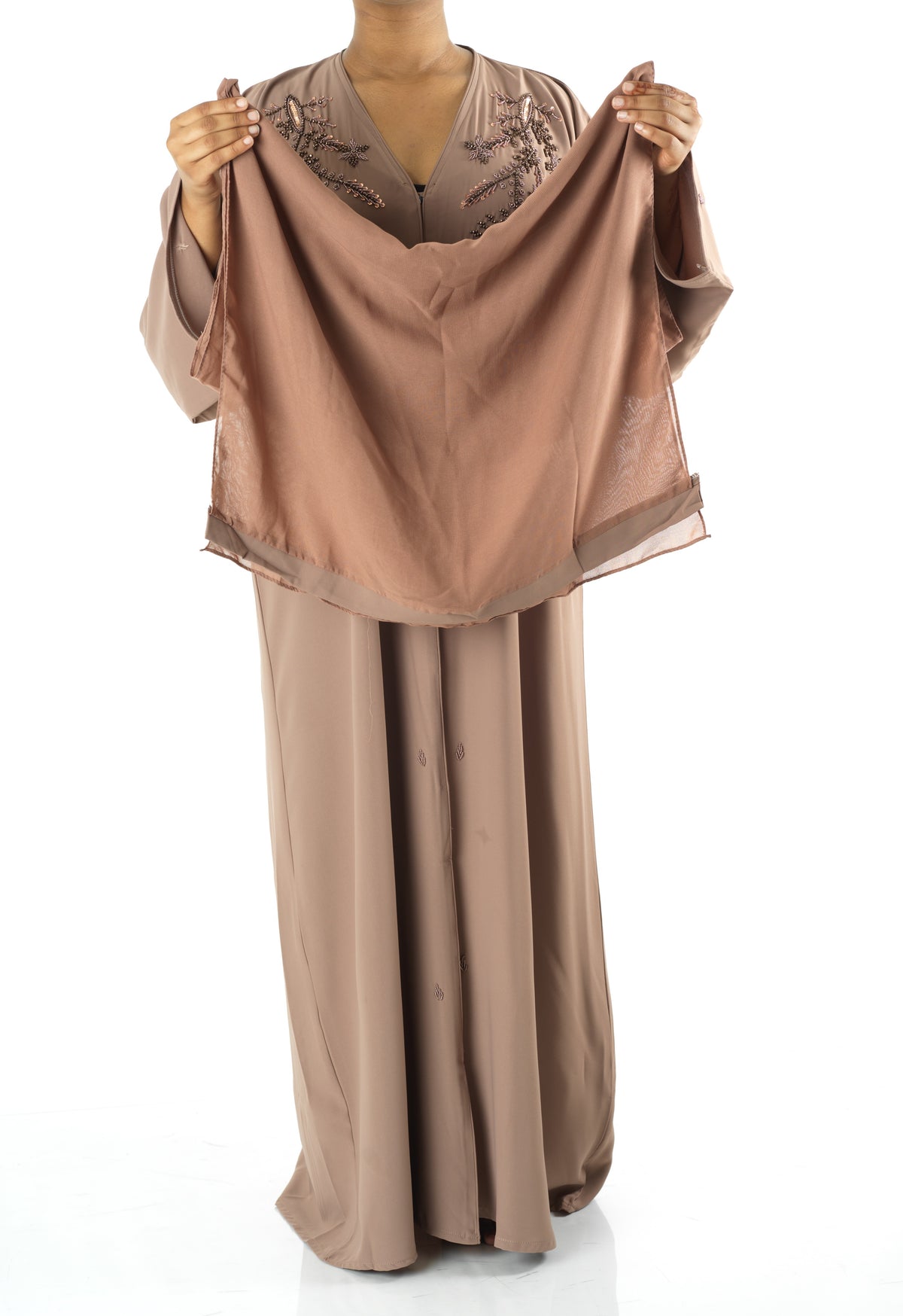 Blush jamila Dubai abaya set — modest abaya | Kabayare Fashion