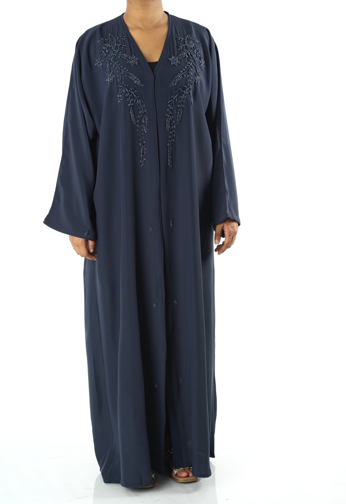 Navy jamila Dubai abaya set — modest abaya | Kabayare Fashion
