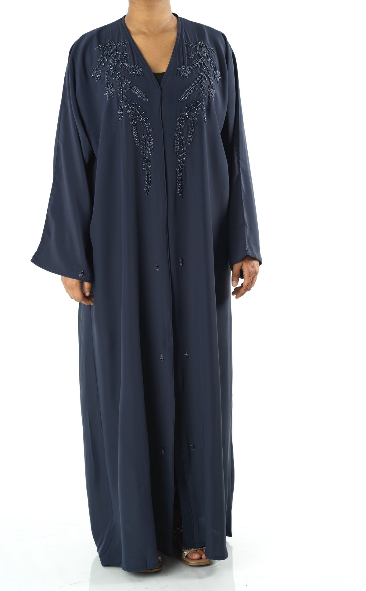 Navy jamila Dubai abaya set — modest abaya | Kabayare Fashion