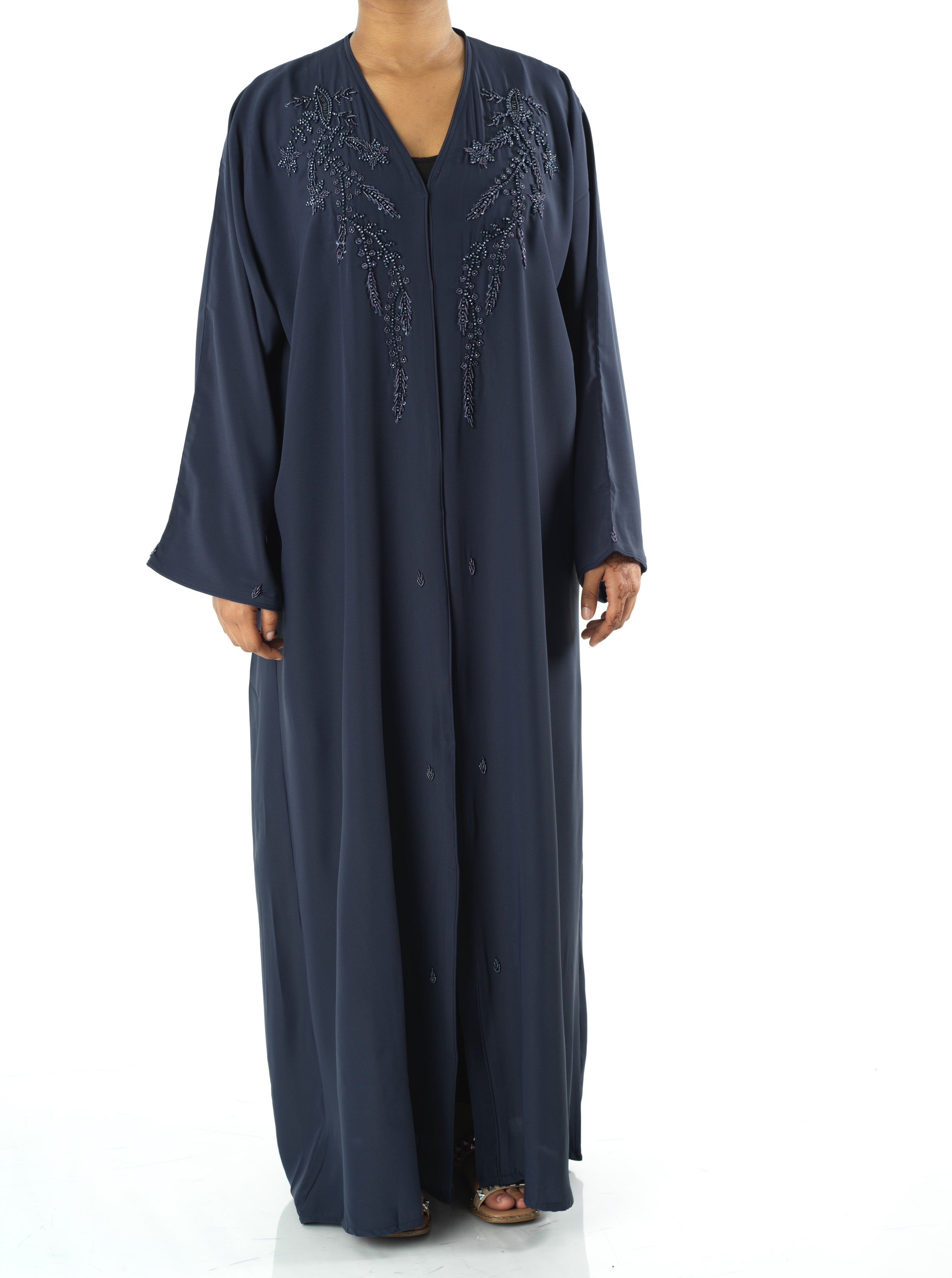 Navy jamila Dubai abaya set — modest abaya | Kabayare Fashion