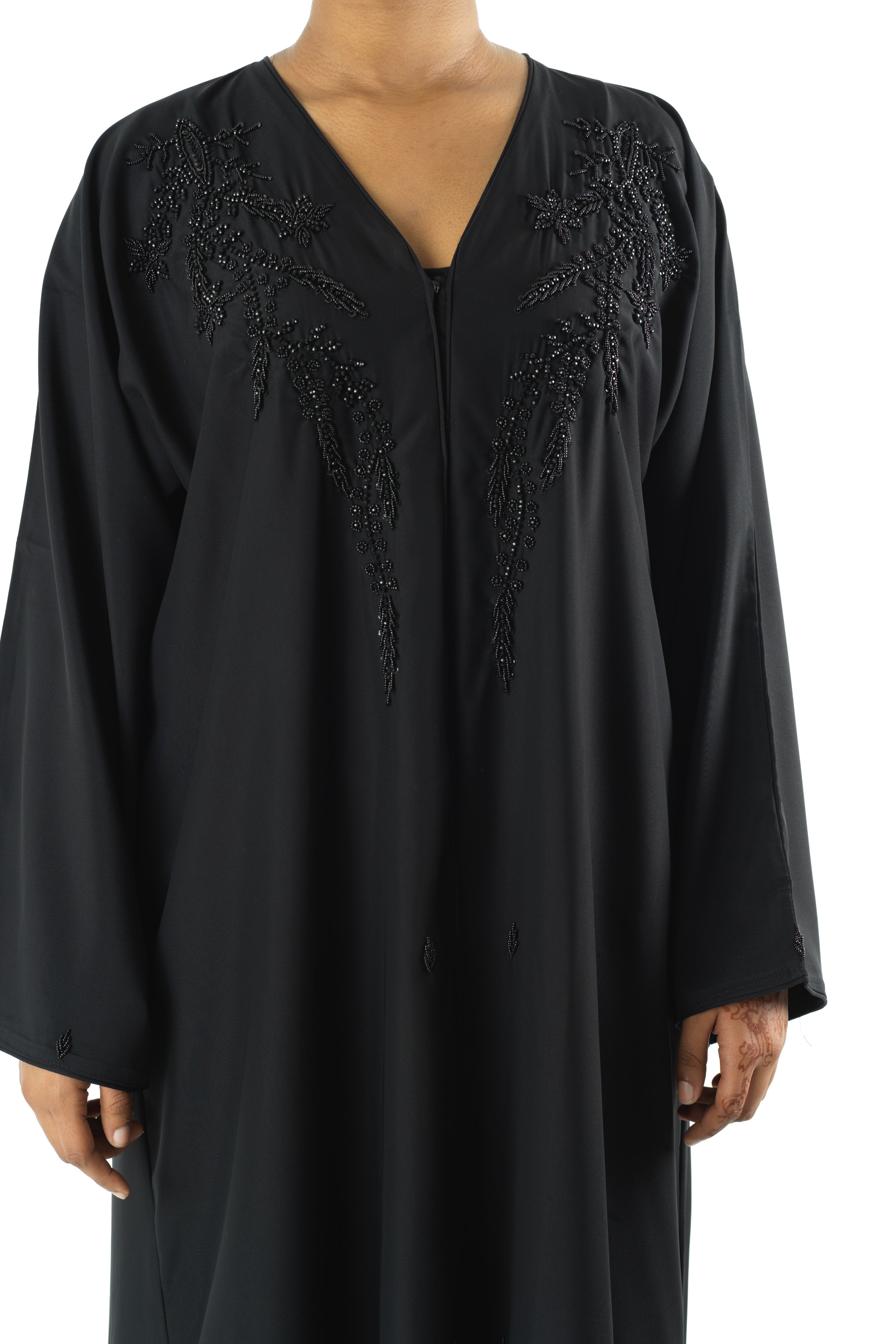 Black jamila Dubai abaya set — modest abaya | Kabayare Fashion