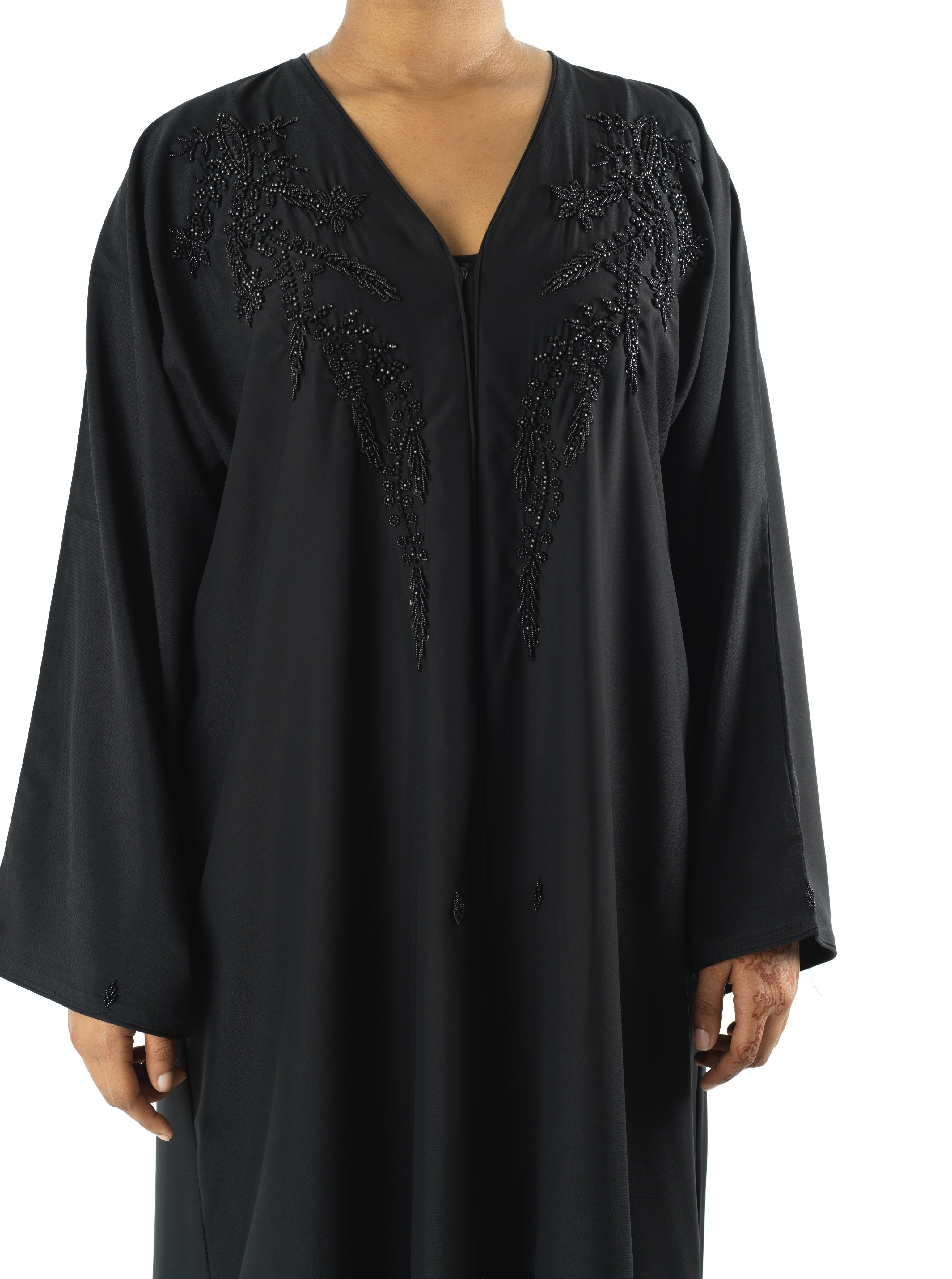 Black jamila Dubai abaya set — modest abaya | Kabayare Fashion