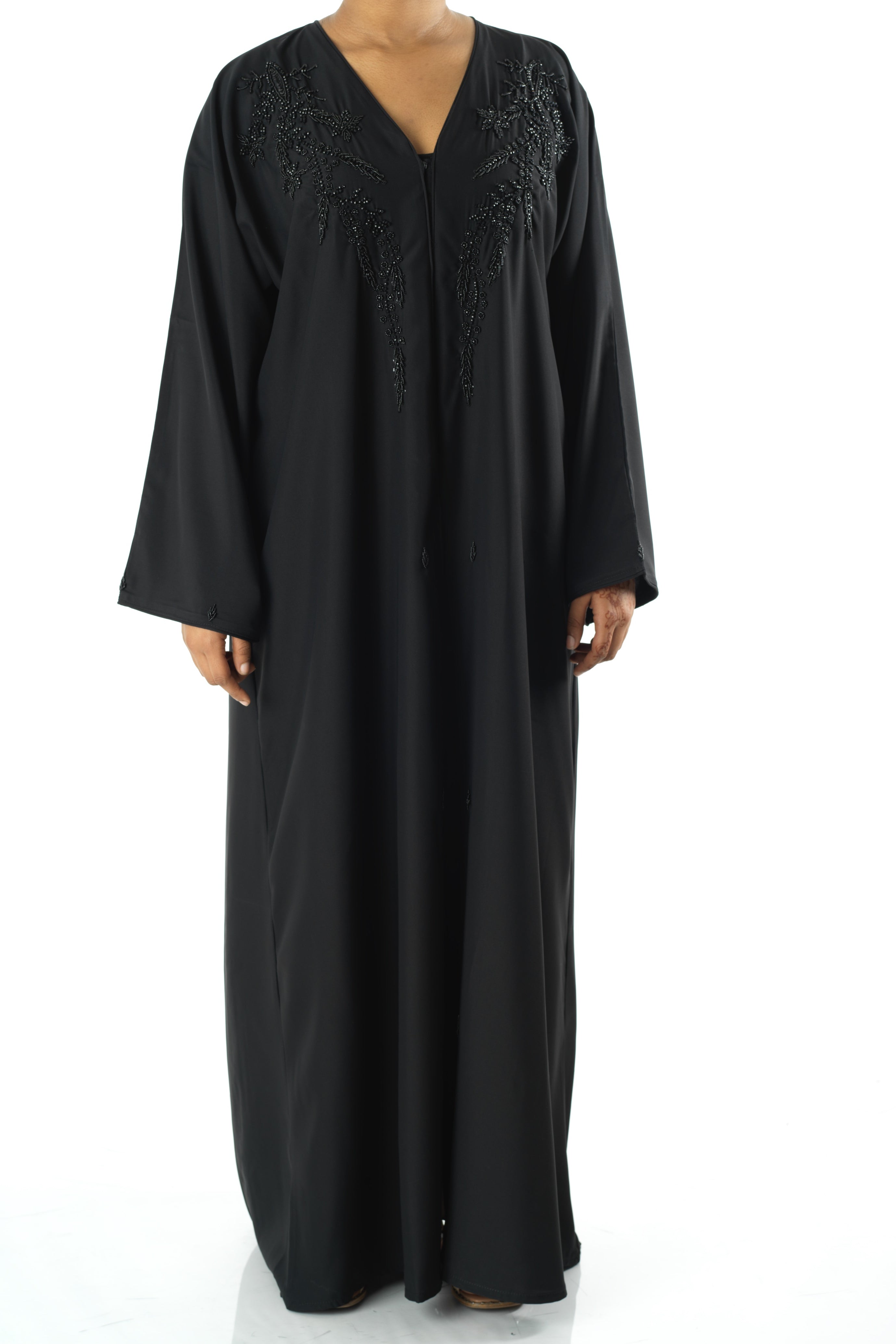 Black jamila Dubai abaya set — modest abaya | Kabayare Fashion