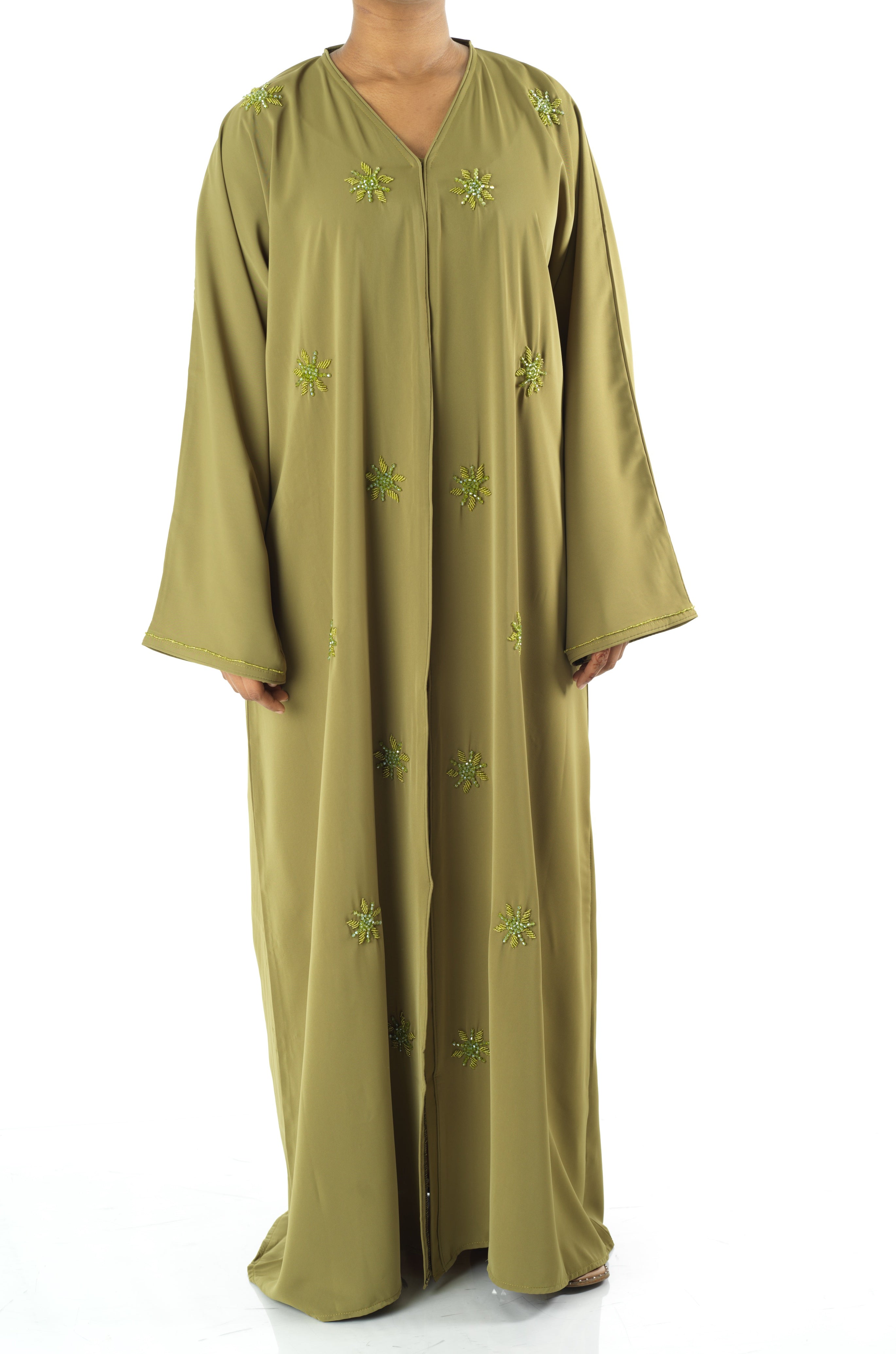 Pear pearls Dubai abaya set — modest abaya | Kabayare Fashion
