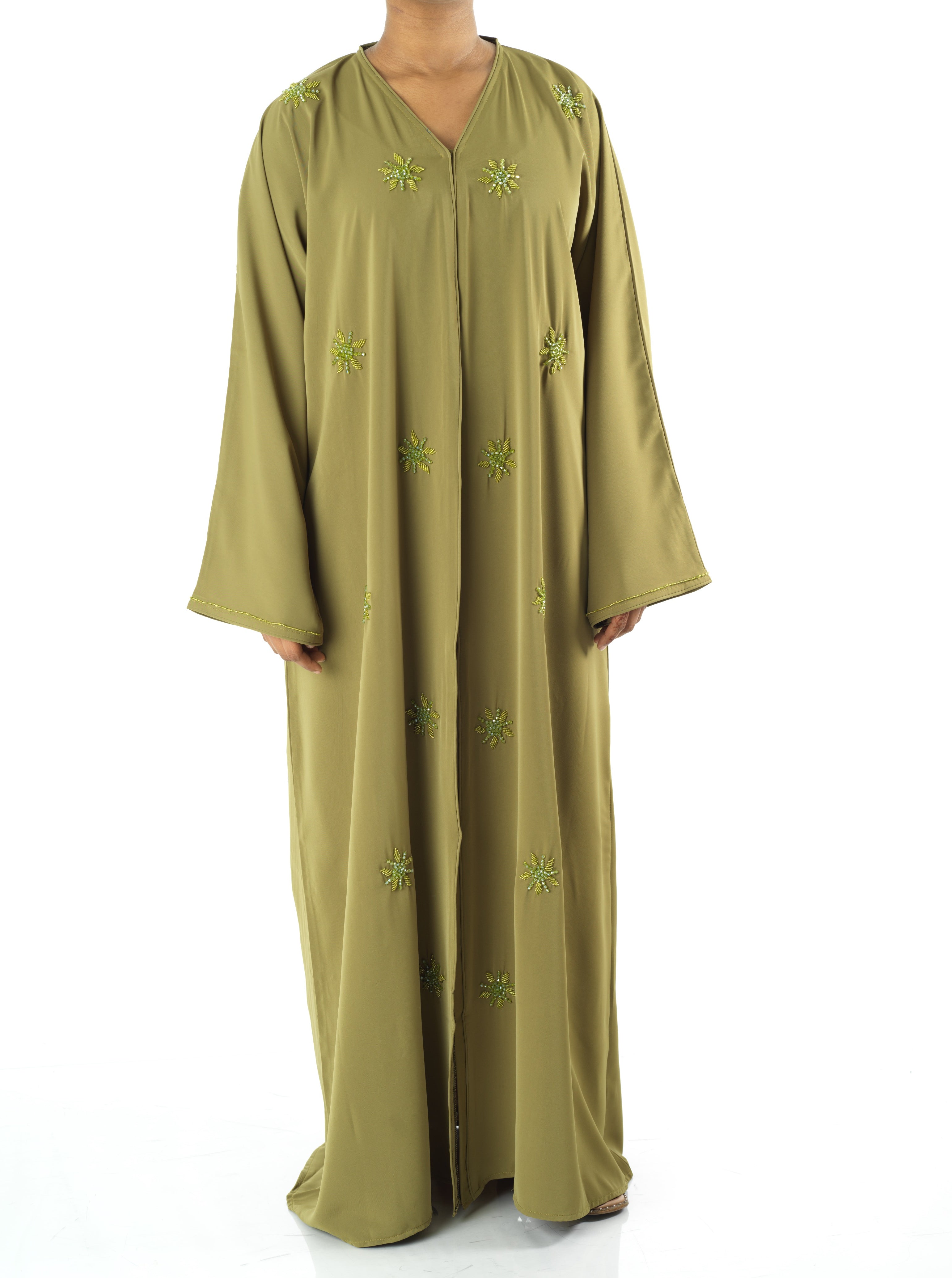 Pear pearls Dubai abaya set — modest abaya | Kabayare Fashion