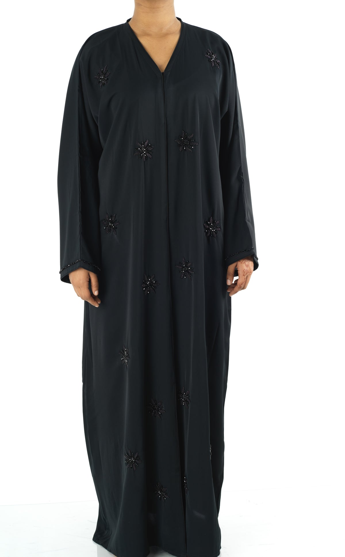 Black pearls Dubai abaya set — modest abaya | Kabayare Fashion