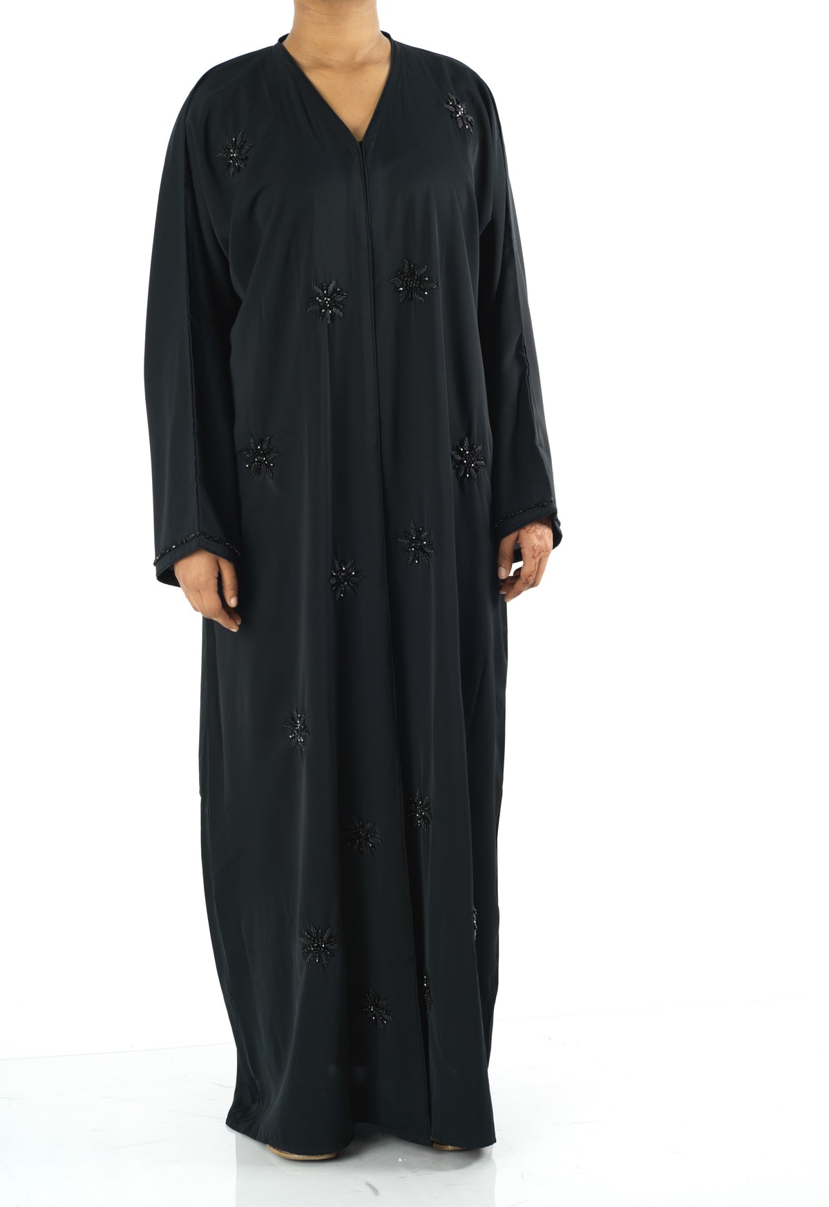 Black pearls Dubai abaya set — modest abaya | Kabayare Fashion
