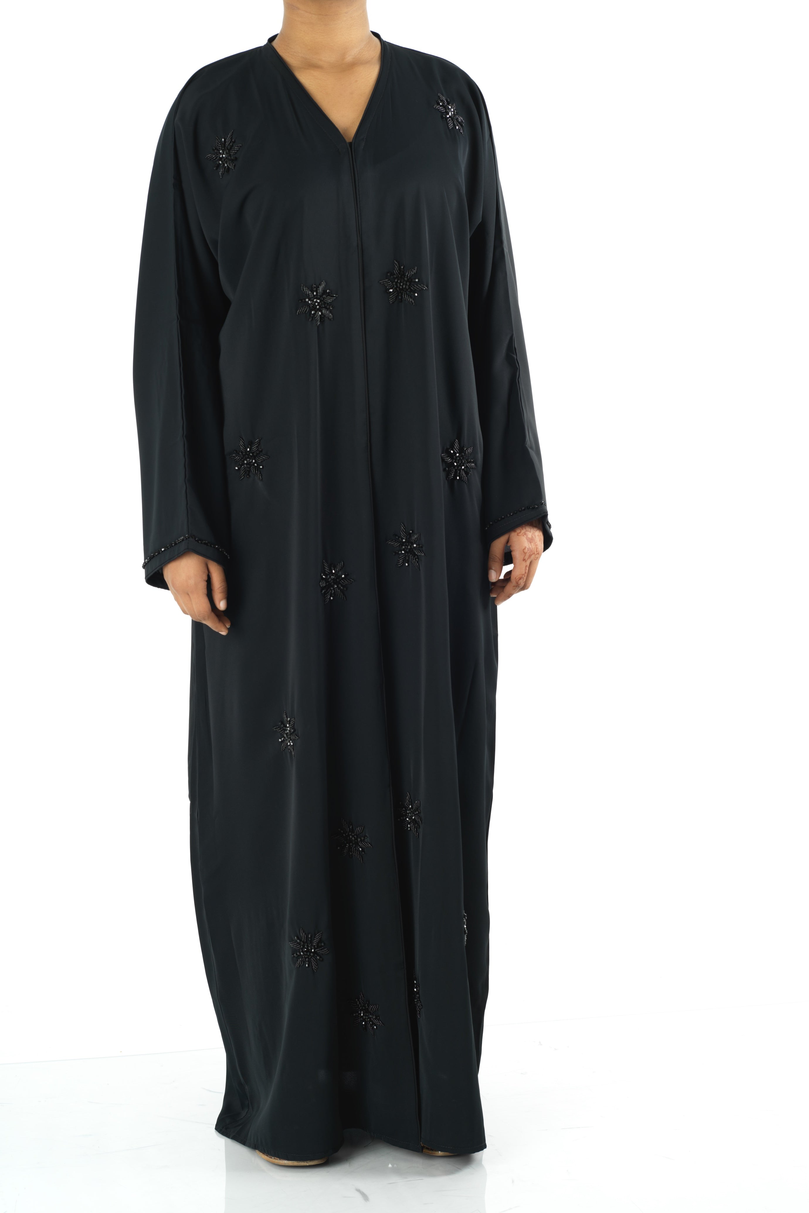 Black pearls Dubai abaya set — modest abaya | Kabayare Fashion