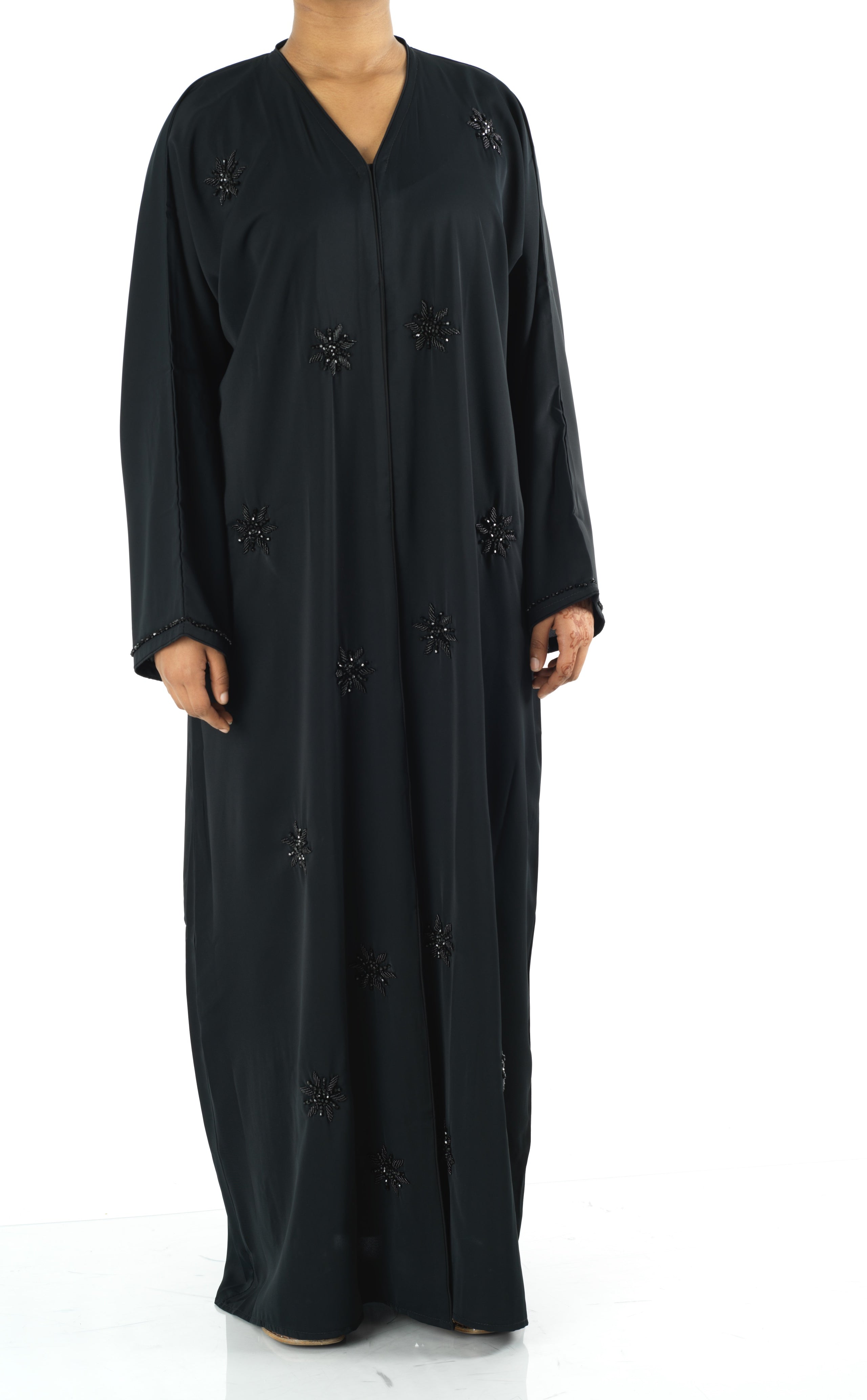 Black pearls Dubai abaya set — modest abaya | Kabayare Fashion