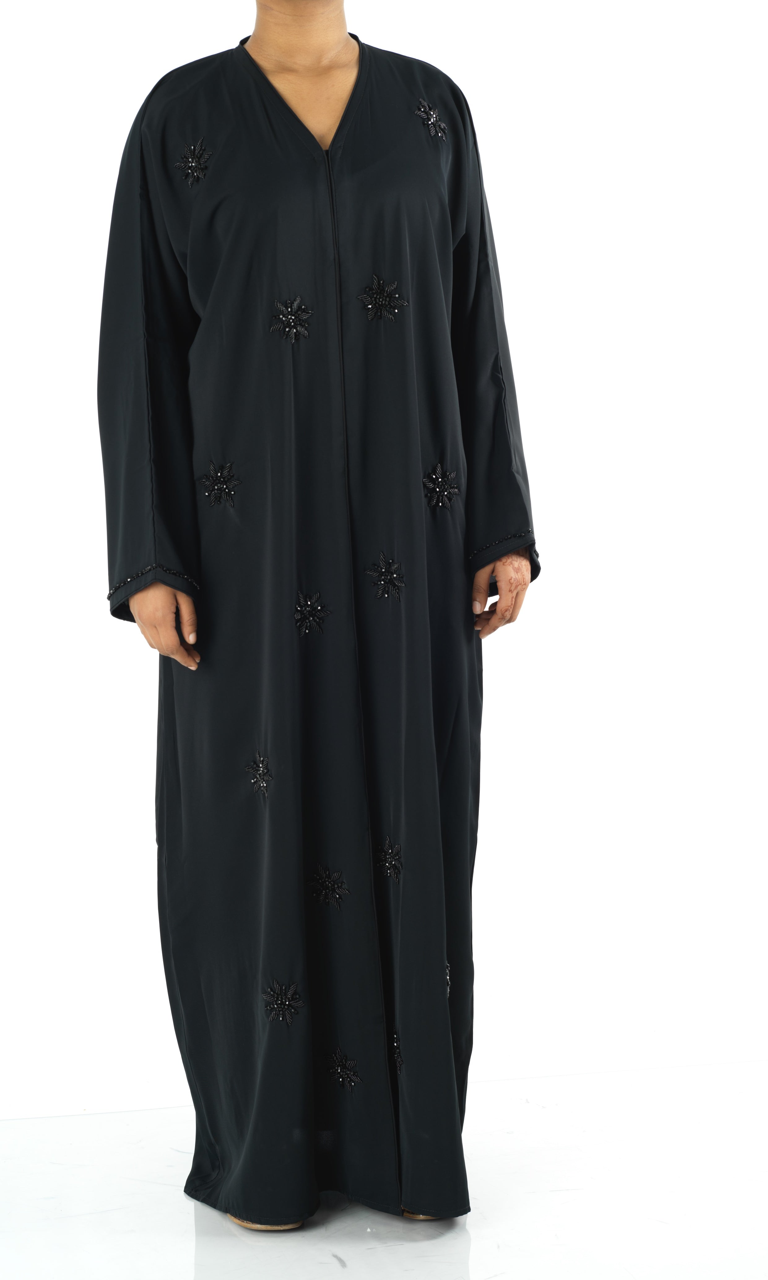 Black pearls Dubai abaya set — modest abaya | Kabayare Fashion