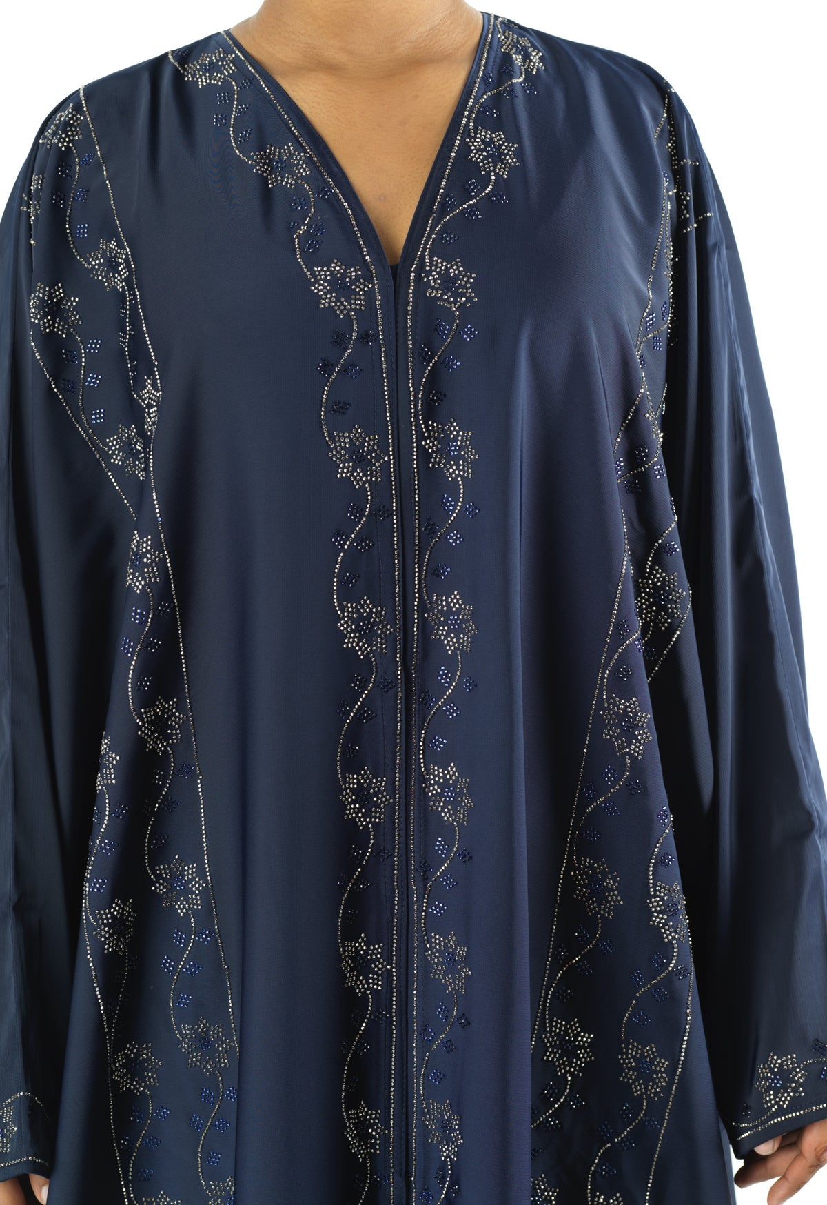 Navy Glamour Dubai abaya set — modest abaya | Kabayare Fashion