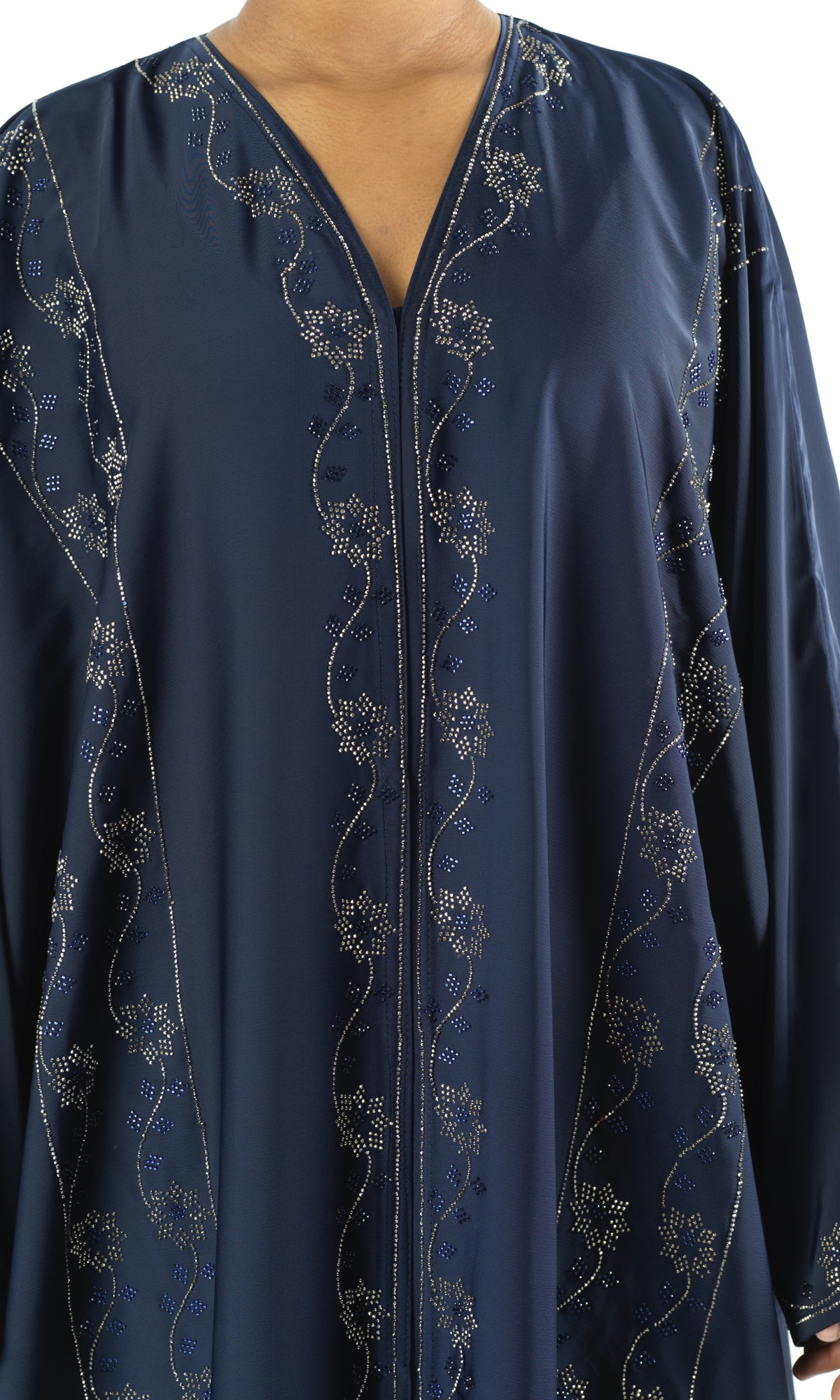 Navy Glamour Dubai abaya set — modest abaya | Kabayare Fashion