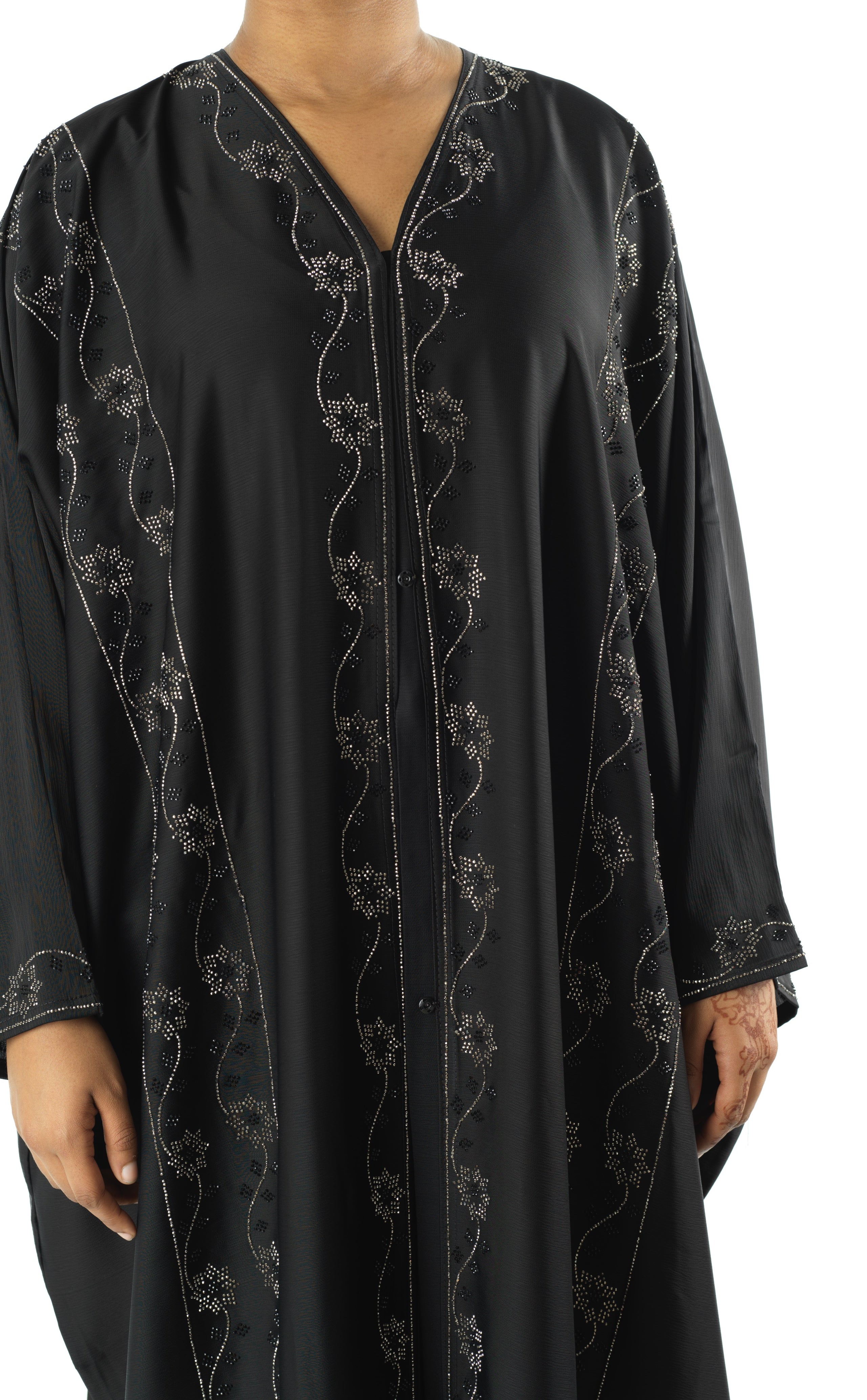 Black Glamour Dubai abaya set — modest abaya | Kabayare Fashion