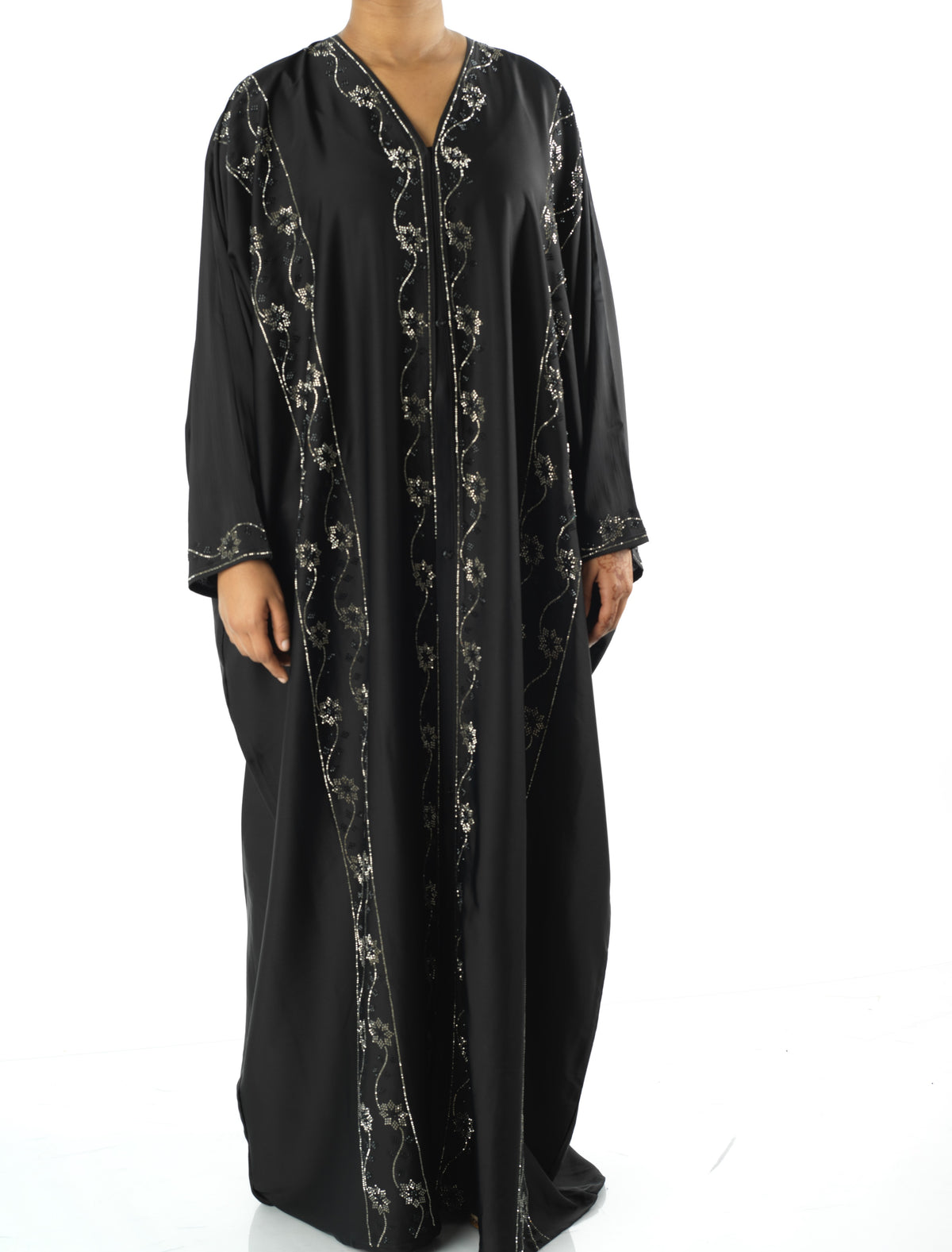 Black Glamour Dubai abaya set — modest abaya | Kabayare Fashion